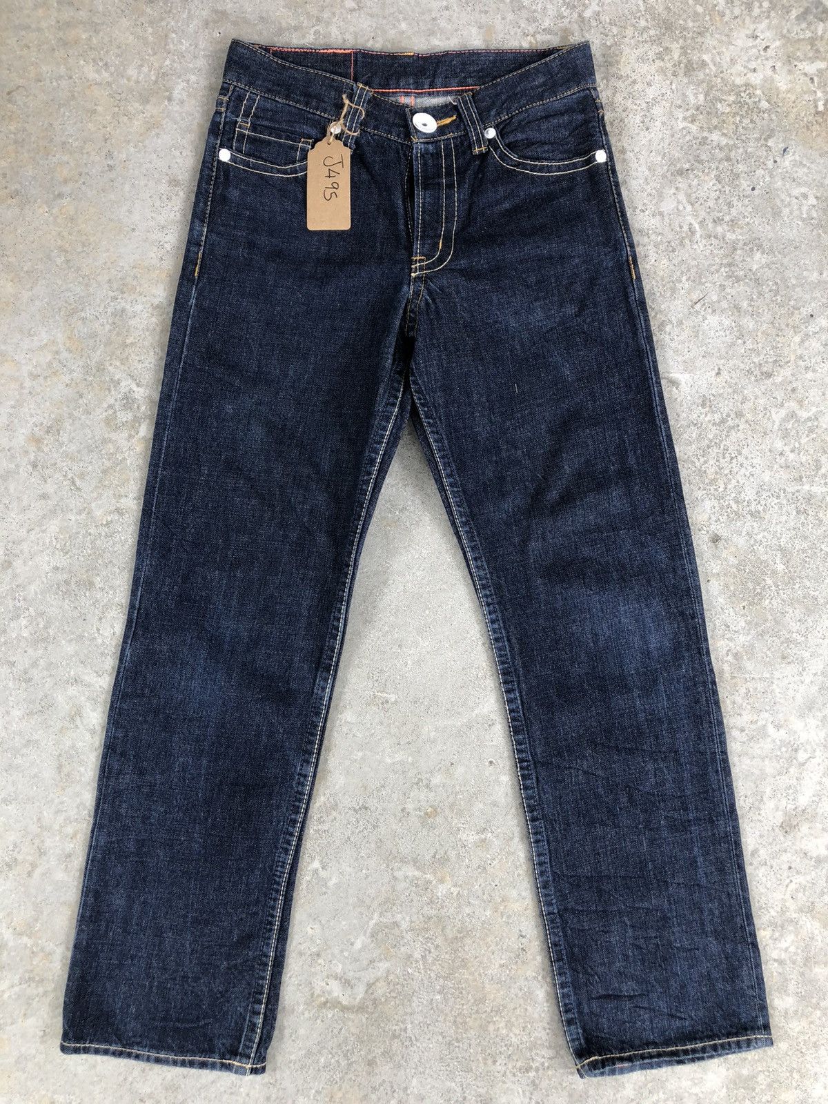 Japanese Brand Co & Lu Daicock Evisu Style Selvedge Denim Big Logo Painted Size US 30 / EU 46 - 3 Thumbnail
