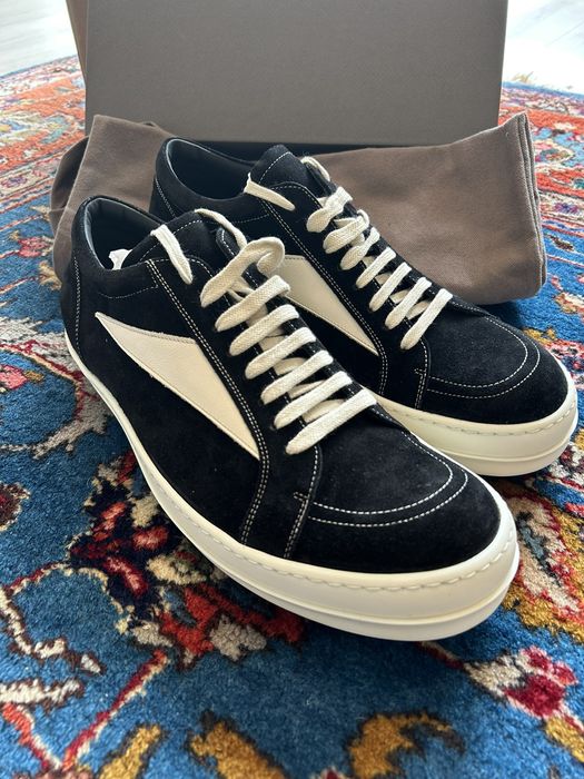 Rick Owens Rick Owens Strobe Vintage Sneaker Vans Black Suede