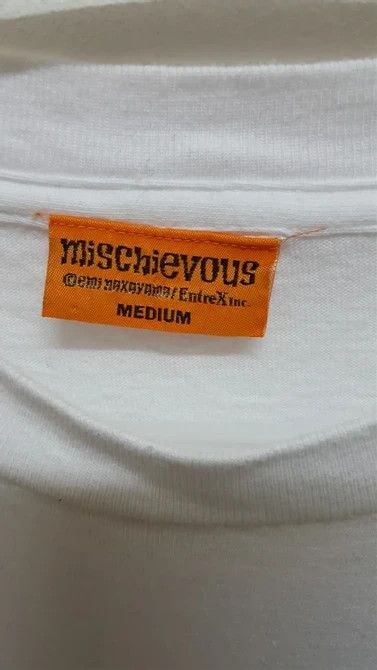 Japanese Brand × Vintage 💣OFFER Vtg MISCHIEVOUS Rock Design Mirror Print T-shirt Size US M / EU 48-50 / 2 - 6 Thumbnail
