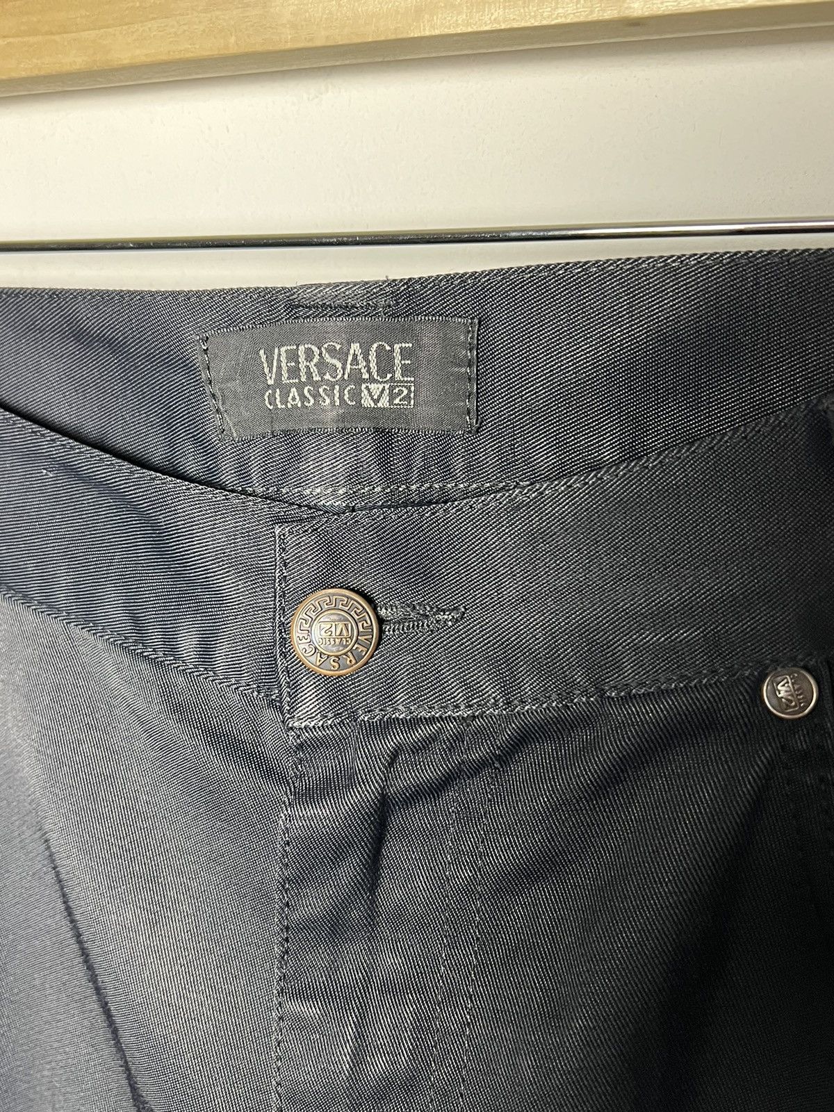 Versace versace y2k punk shimmer pants Size US 34 / EU 50 - 3 Thumbnail