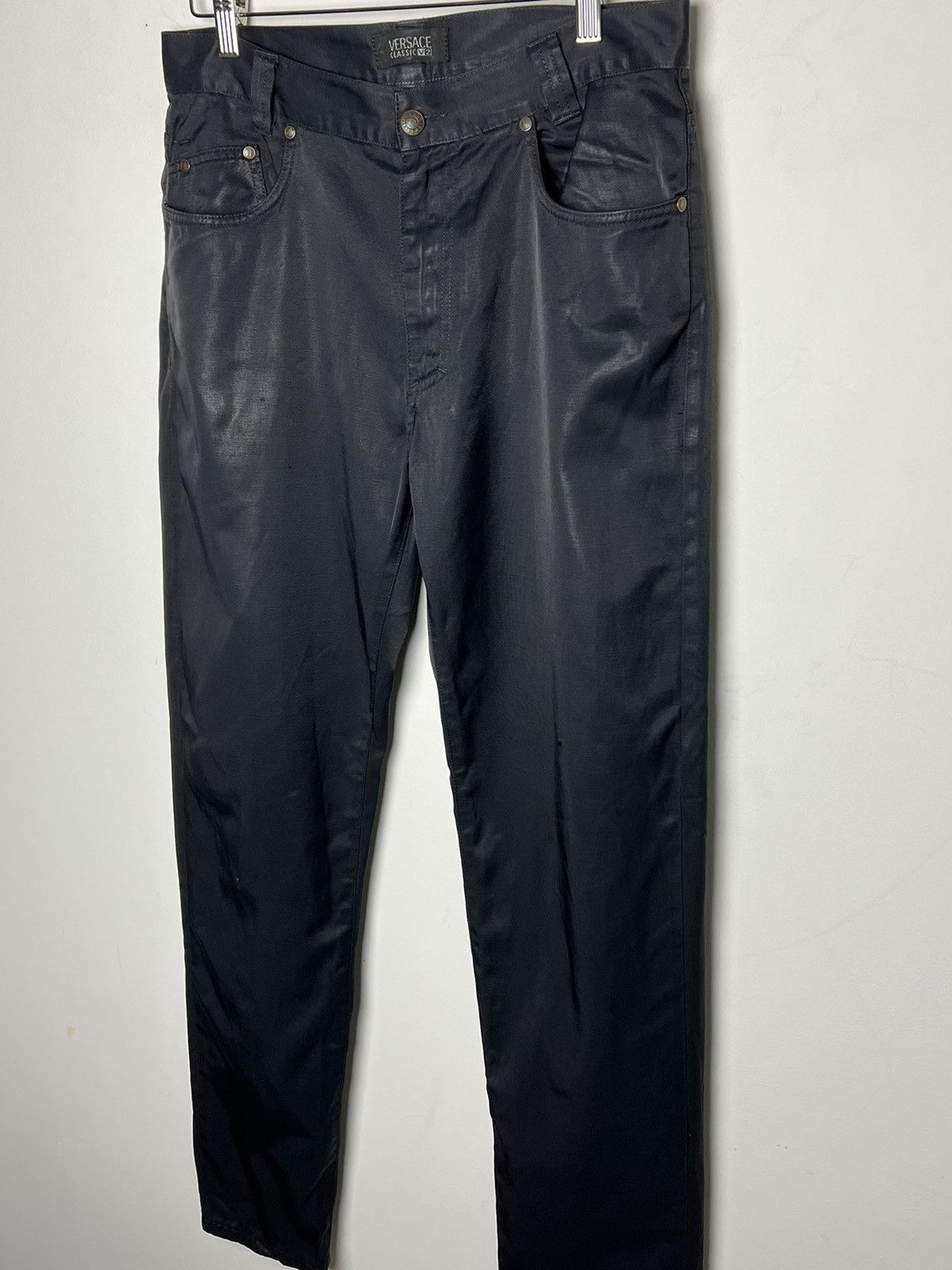 Versace versace y2k punk shimmer pants Size US 34 / EU 50 - 2 Thumbnail