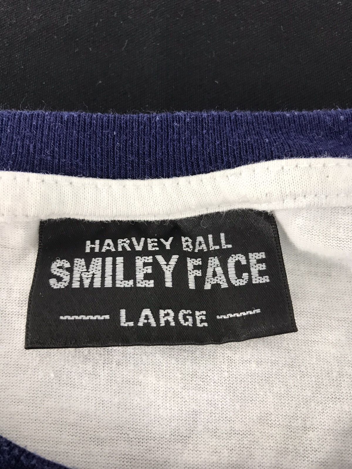 Japanese Brand Harvey Ball Smiley Face Cheer Up 3 Quater Tee Big Logo Size US M / EU 48-50 / 2 - 4 Thumbnail