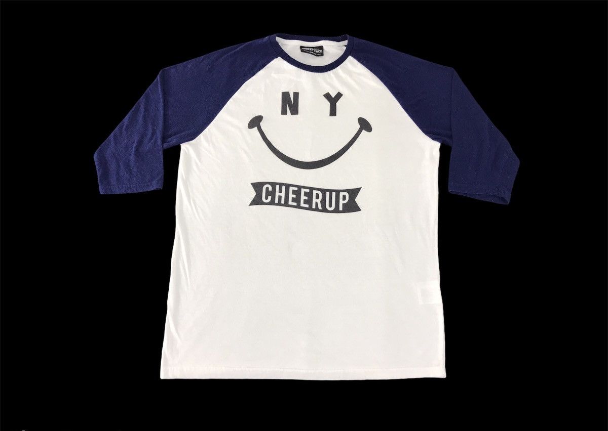 Japanese Brand Harvey Ball Smiley Face Cheer Up 3 Quater Tee Big Logo Size US M / EU 48-50 / 2 - 1 Thumbnail