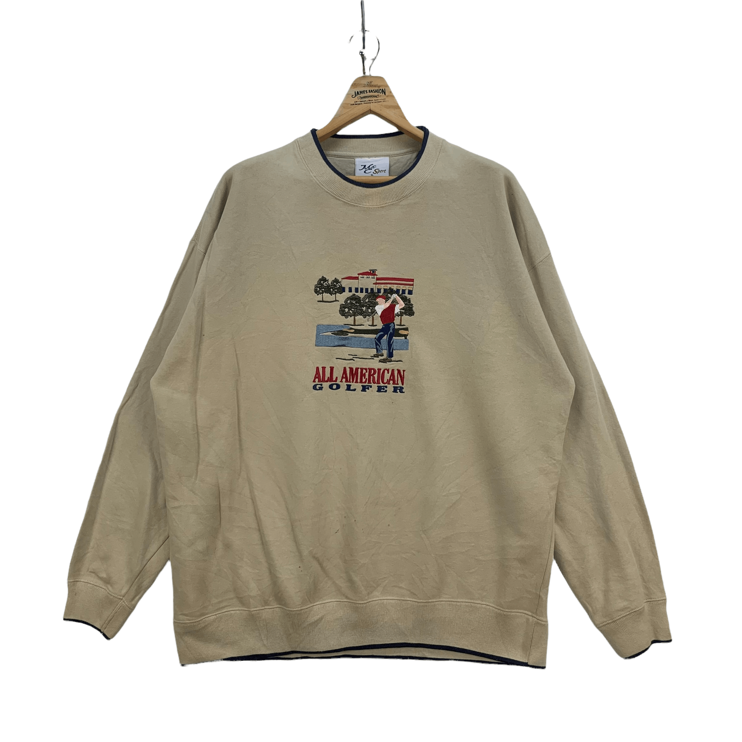 Japanese Brand American Golfer Embroidered Graphic Sweatshirts #3915-135 Size US XL / EU 56 / 4 - 1 Thumbnail