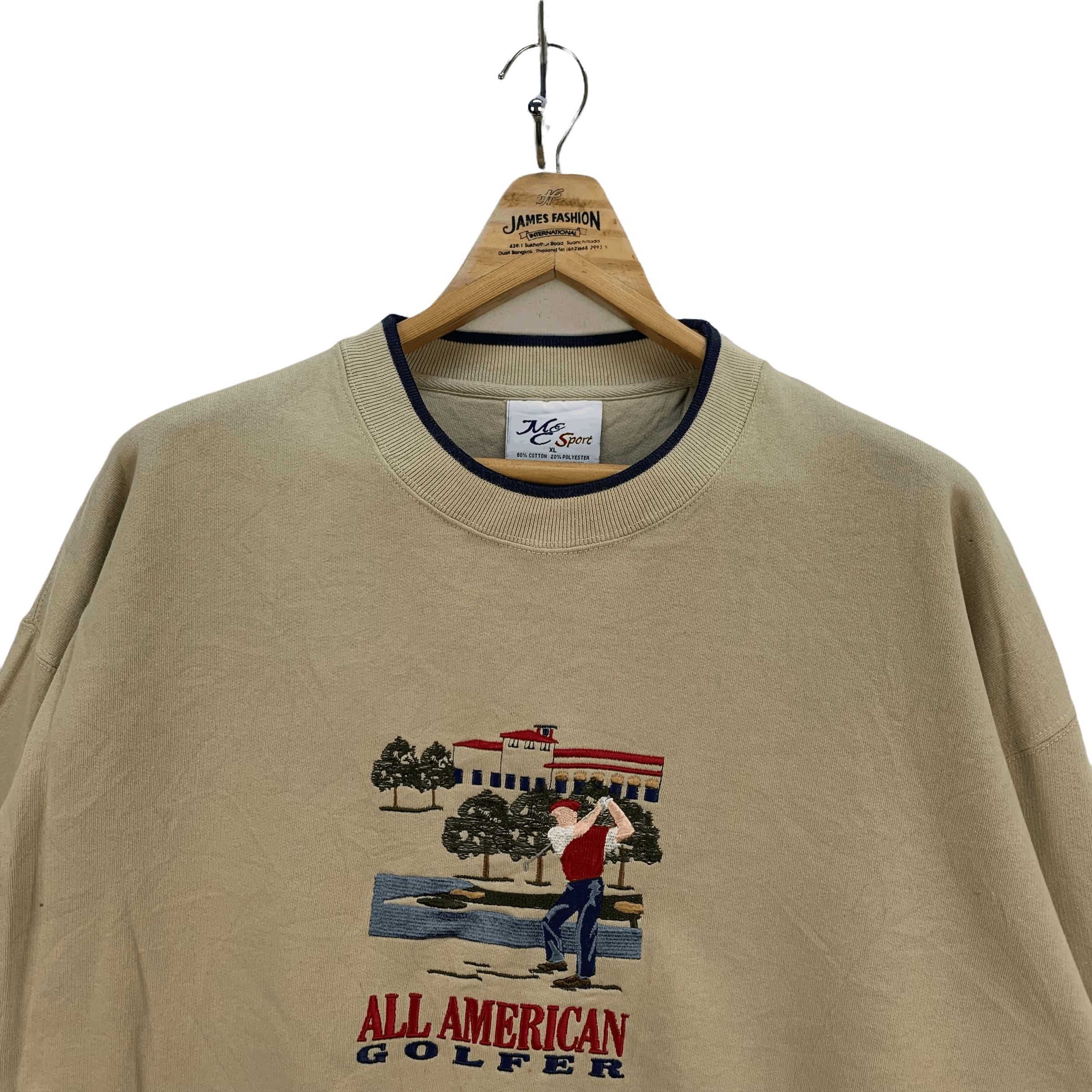 Japanese Brand American Golfer Embroidered Graphic Sweatshirts #3915-135 Size US XL / EU 56 / 4 - 2 Thumbnail