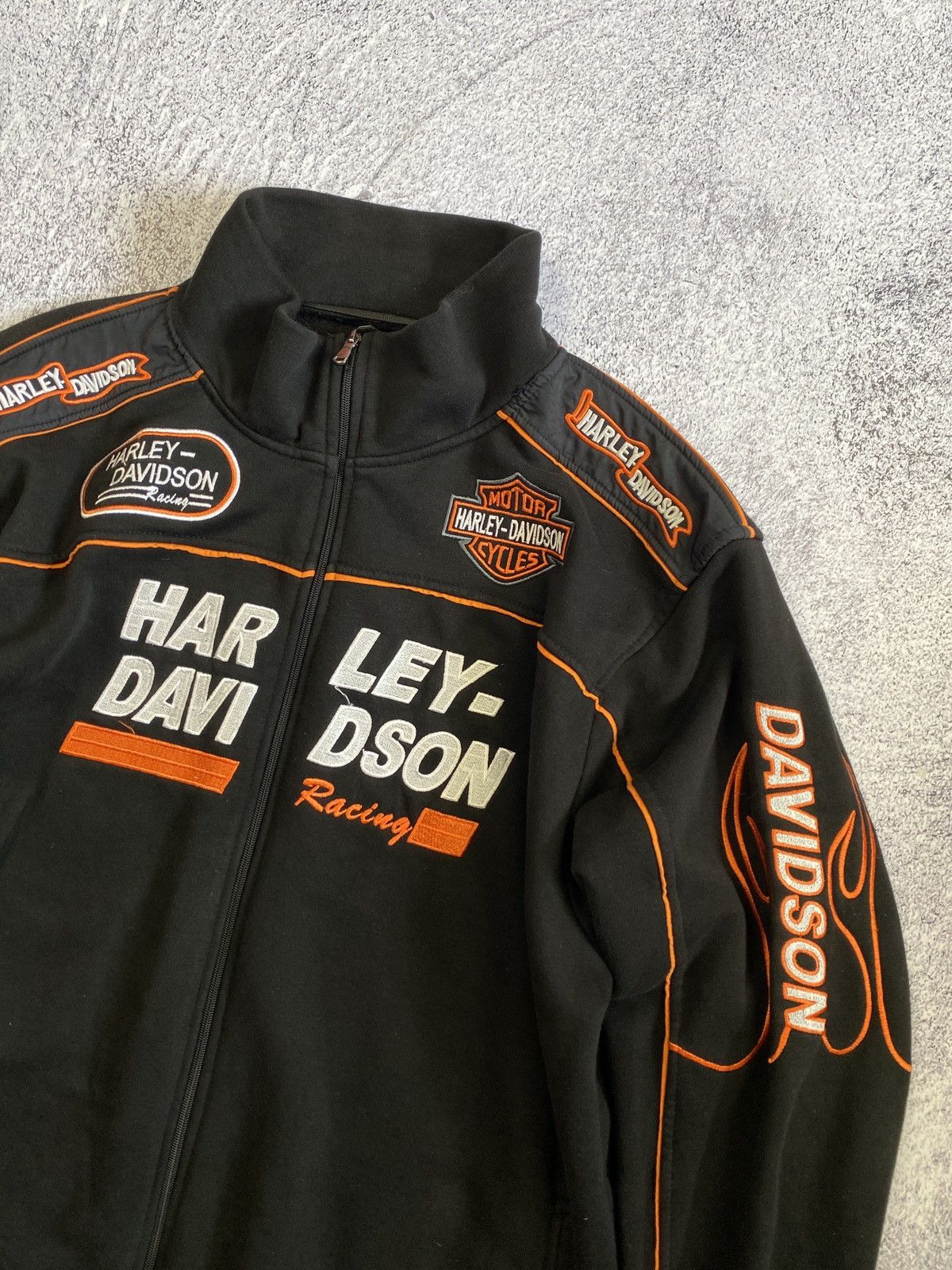 Harley Davidson × Vintage Vintage Harley Davidson Racing Jacket Embroidered Logo Size US XXL / EU 58 / 5 - 2 Thumbnail