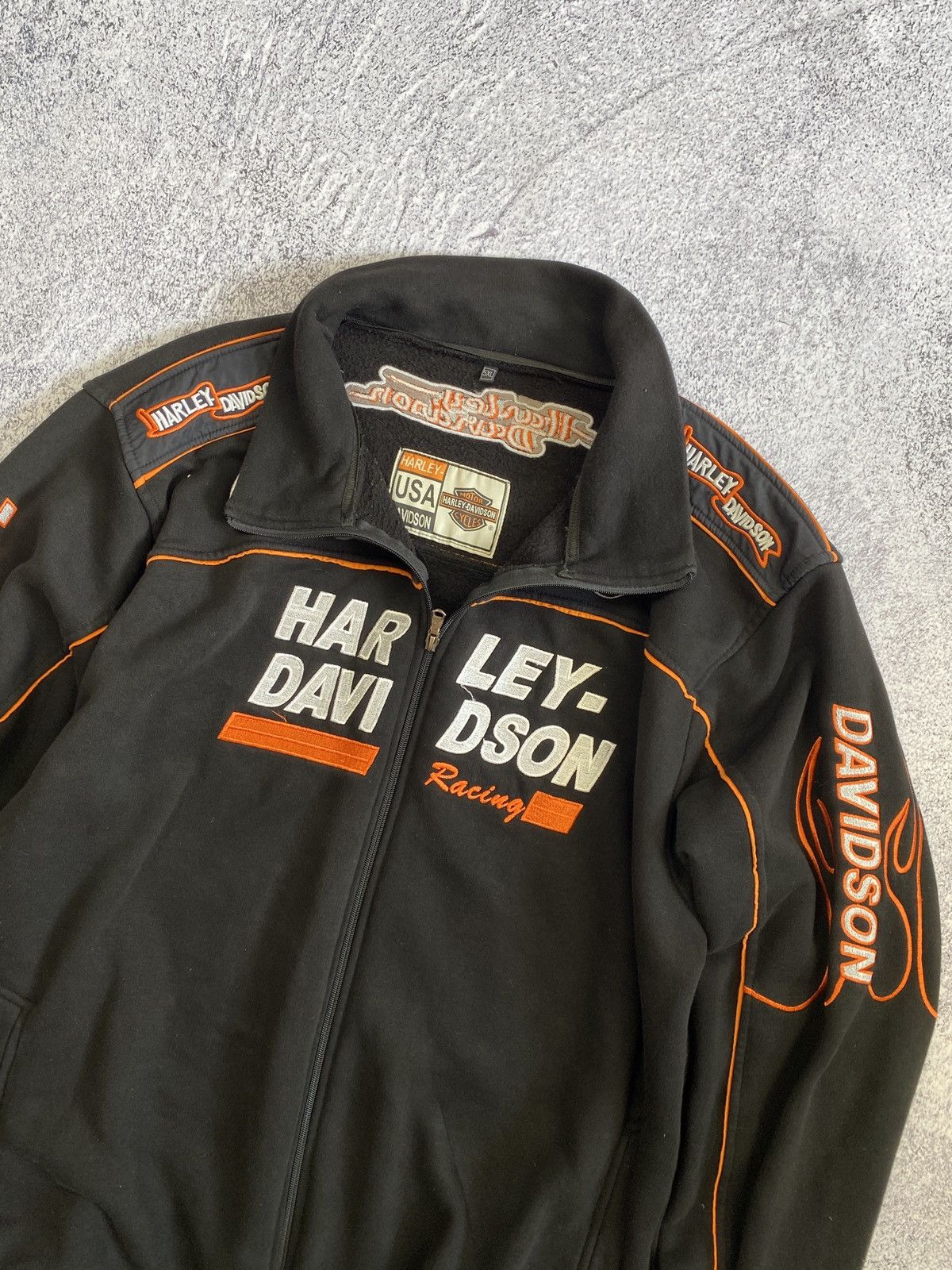 Harley Davidson × Vintage Vintage Harley Davidson Racing Jacket Embroidered Logo Size US XXL / EU 58 / 5 - 5 Thumbnail