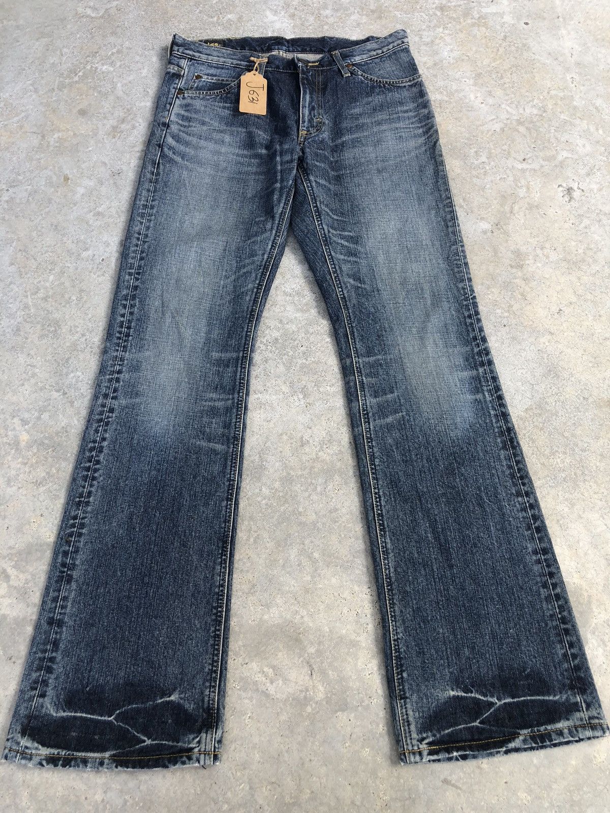 If Six Was Nine Japanese Lee Flared Jeans Distressed Jeans Size US 32 / EU 48 - 1 Thumbnail