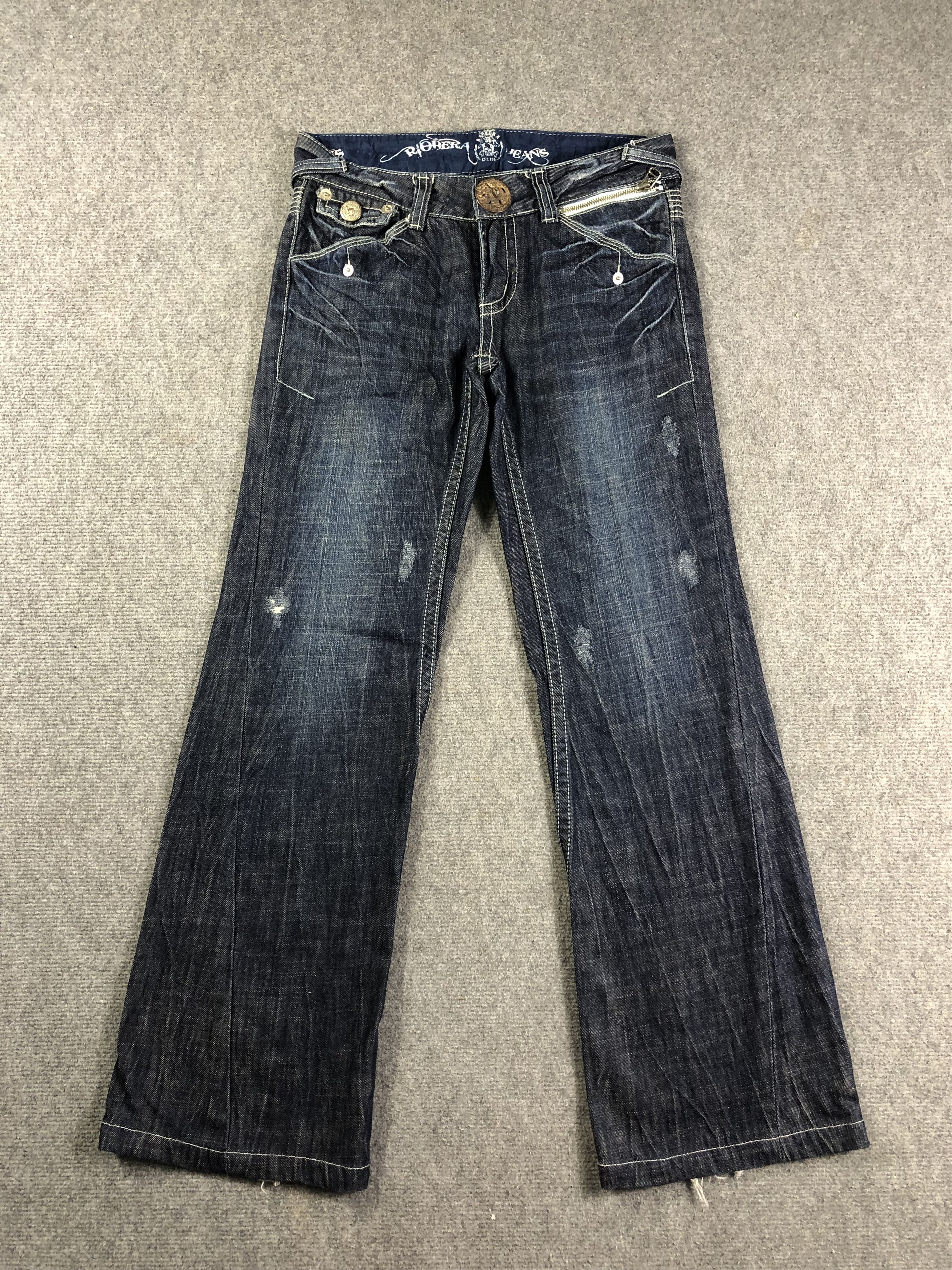 Japanese Brand Riobera Flare Jeans Size 30" / US 8 / IT 44 - 1 Thumbnail