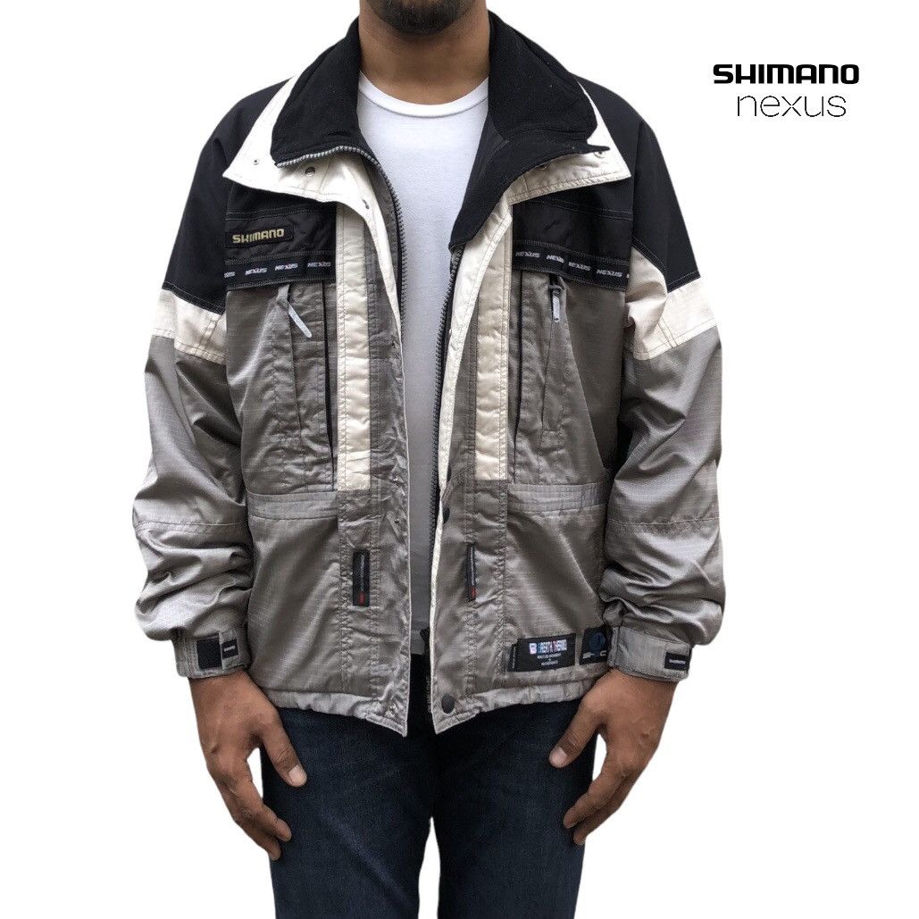 image of Outdoor Life x Vintage Shimano Nexus Hyper Fishing Gear Cold Weather Jacket in Black/Grey (Size Med