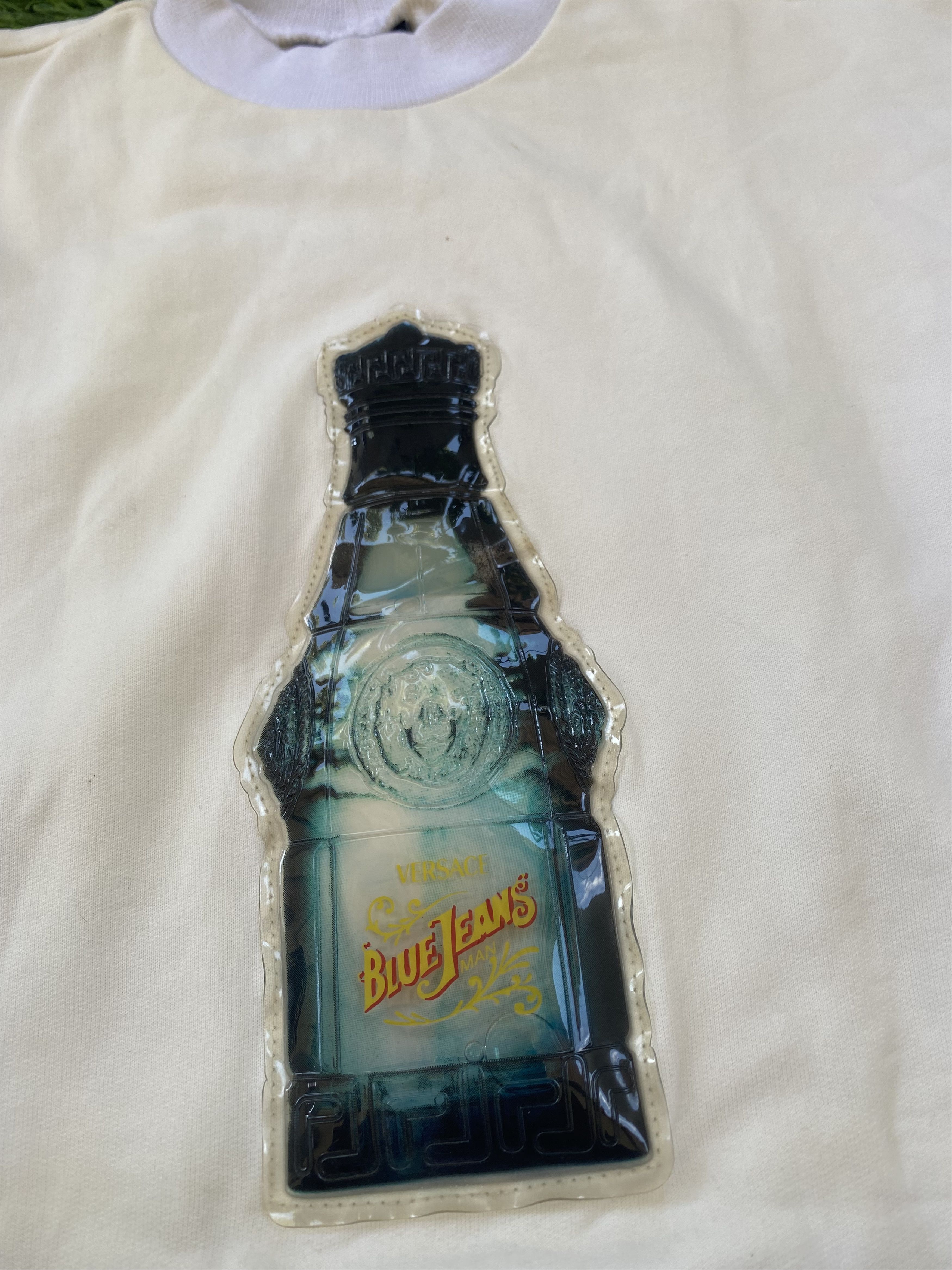 Versace × Versace Jeans Couture × Vintage Vintage Versace Jeans Couture Sweatshirt Bottle Blue Jeans Size US L / EU 52-54 / 3 - 2 Thumbnail