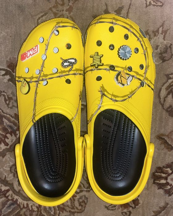 Crocs POST MALONE BARBED WIRE CROCS Grailed