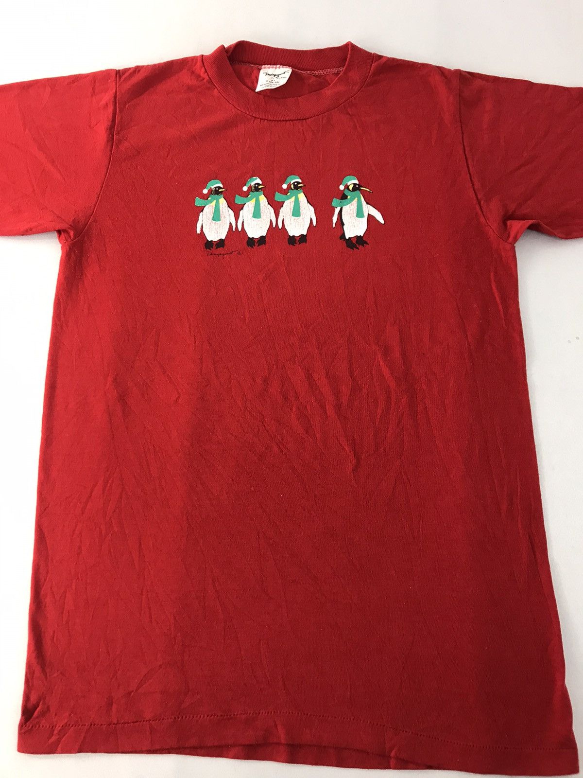 Vintage Designsgoorit By Mary Ellis Abstract Art Winter Penguin Tee Size S / US 4 / IT 40 - 2 Thumbnail