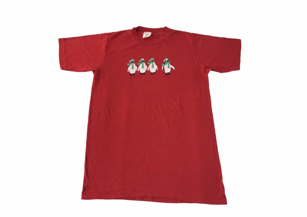 Vintage Designsgoorit By Mary Ellis Abstract Art Winter Penguin Tee Size S / US 4 / IT 40 - 1 Thumbnail
