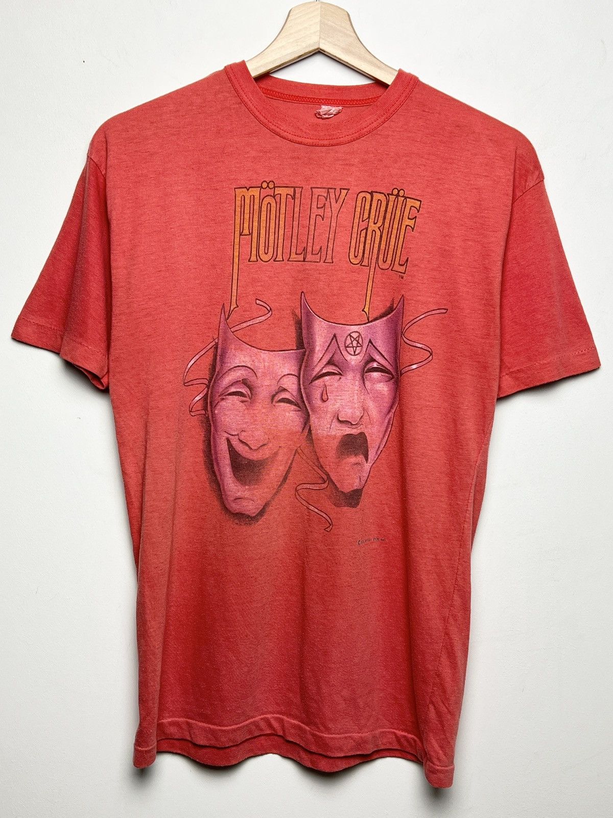 image of Archival Clothing x Band Tees Motley Crue Single Stitch 1985 Tour Tee in Brick, Men's (Size Medium)