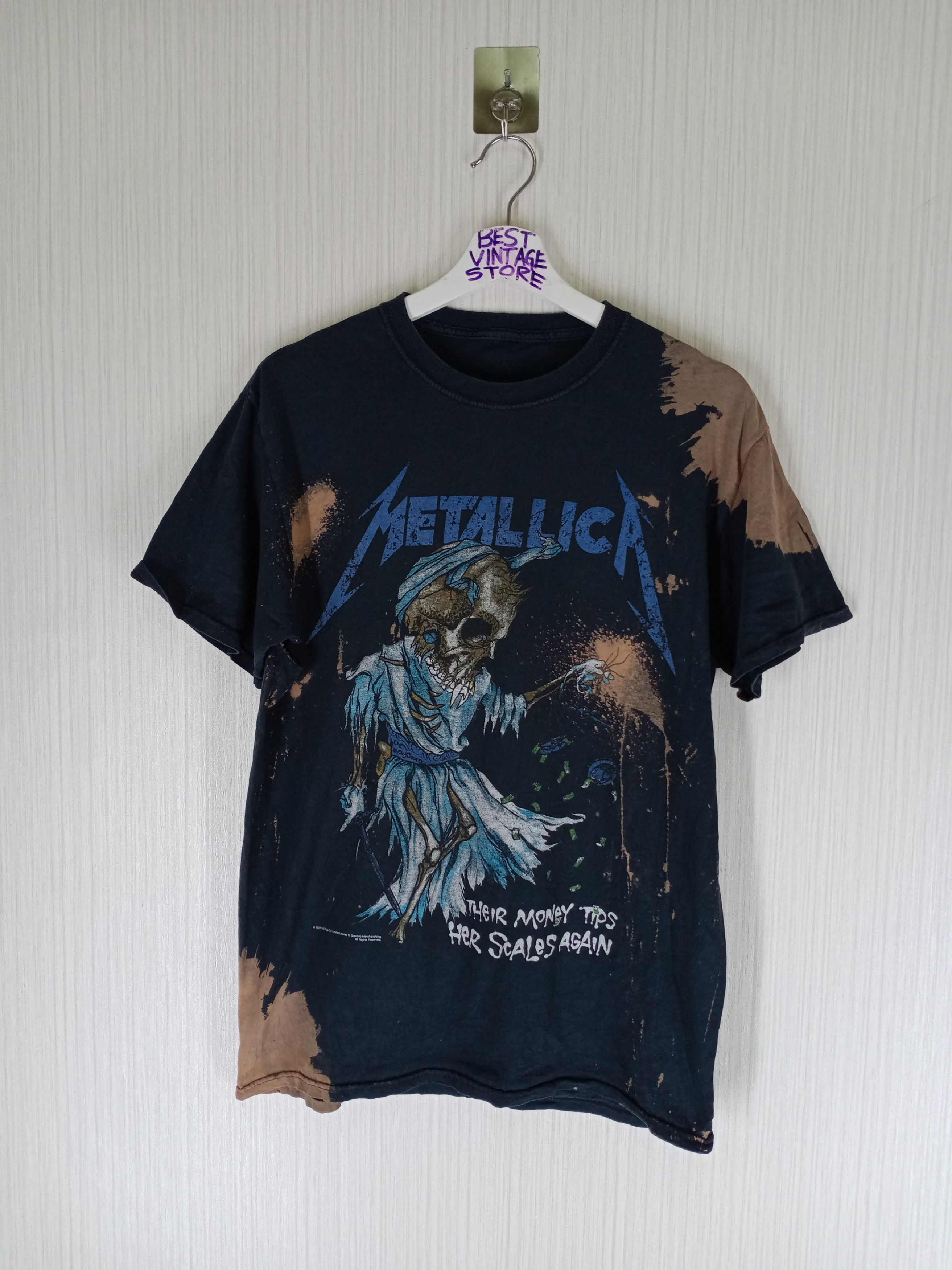 image of Band Tees x Metallica Vintage Early 00's Metallica Rock Band Pusheadtshirt in Black (Size Medium)