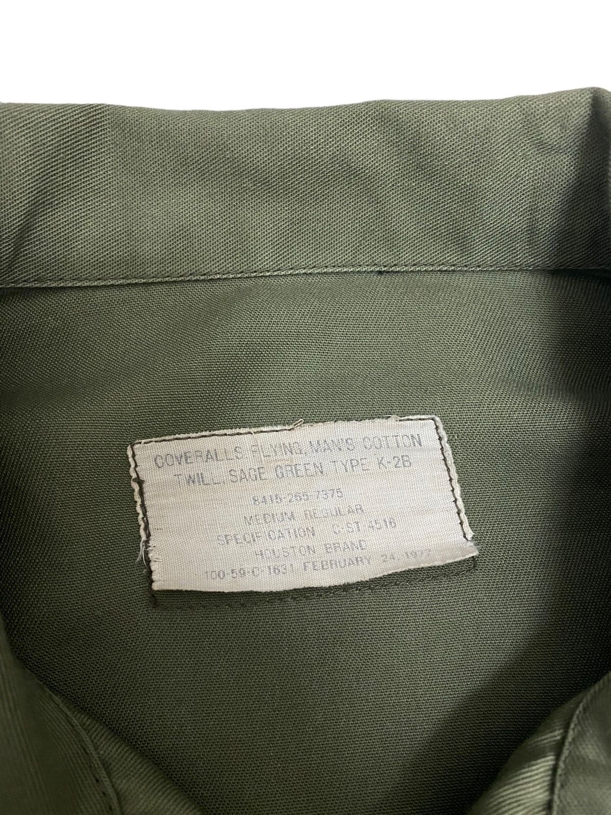 Other 1977 Houston Vintage Army Wear Flying Coveralls Uniform Size US 36 / EU 52 - 5 Thumbnail