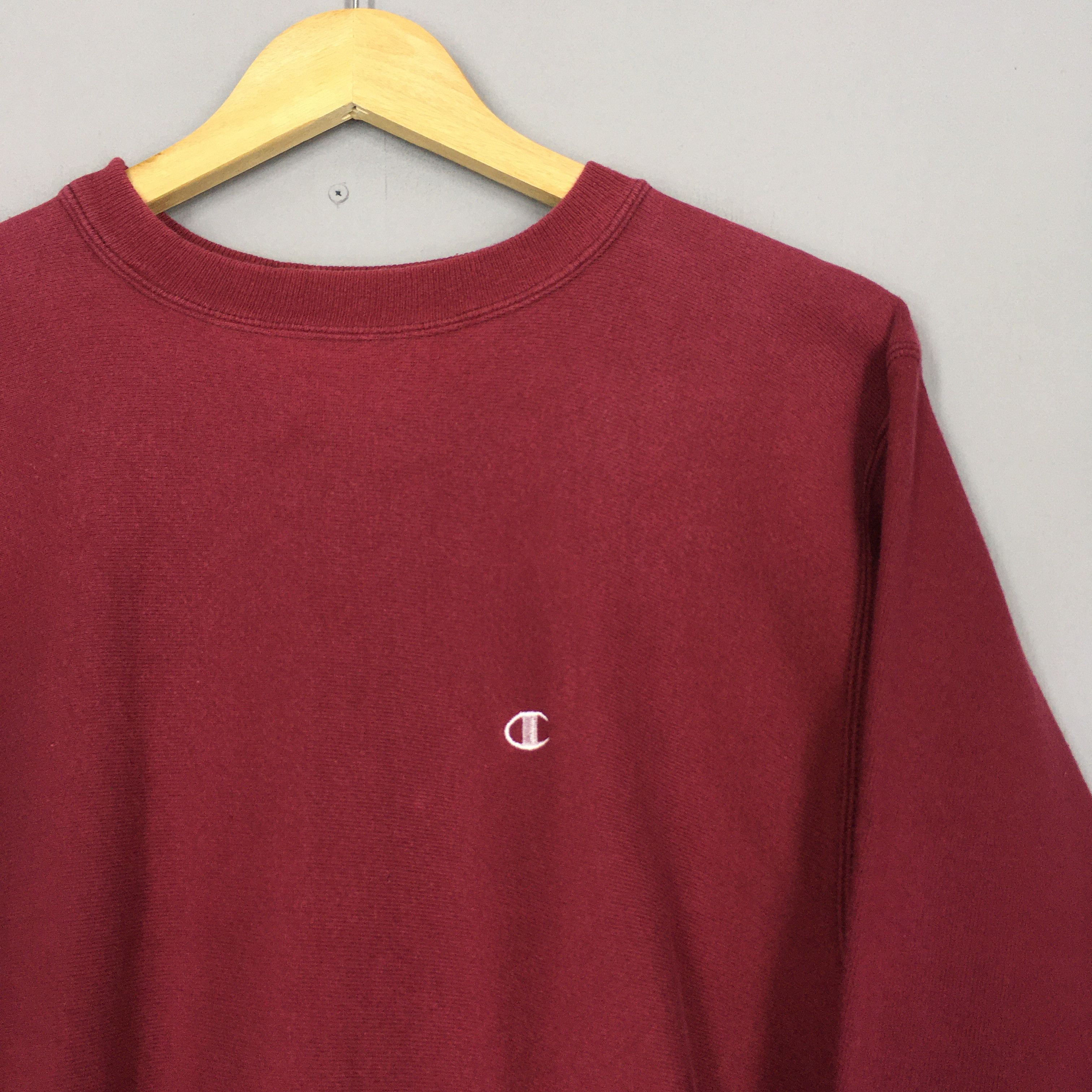 Vintage Champion Reverse Weave Maroon Sweatshirts Large