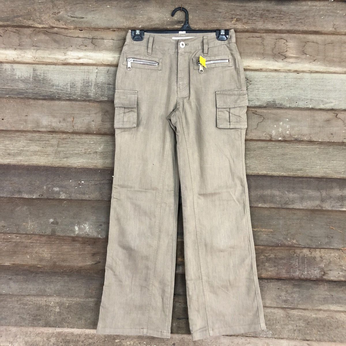 Japanese Brand size 24 A.I Collection Brown Multipocket Cargo Pants #3370 Size 24" / US 00 / IT 34 - 1 Thumbnail