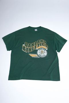 Vintage Oakland A's T Shirt Size XL 1991 Single Stitch Green Short Sleeve  Hanes