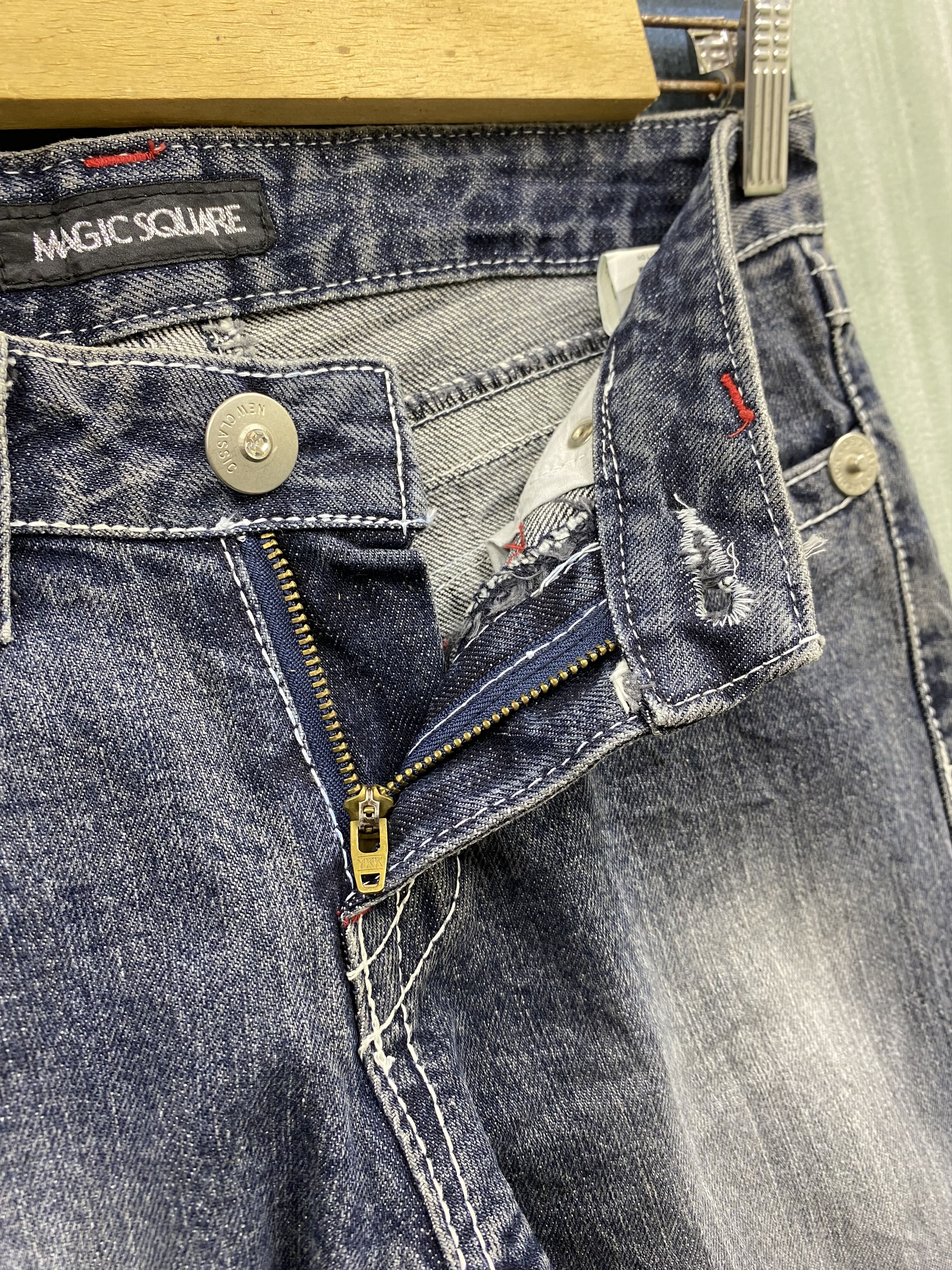 Japanese Brand Japanese Brand Magic Square Flare Denim Jean Size US 31 - 15 Thumbnail