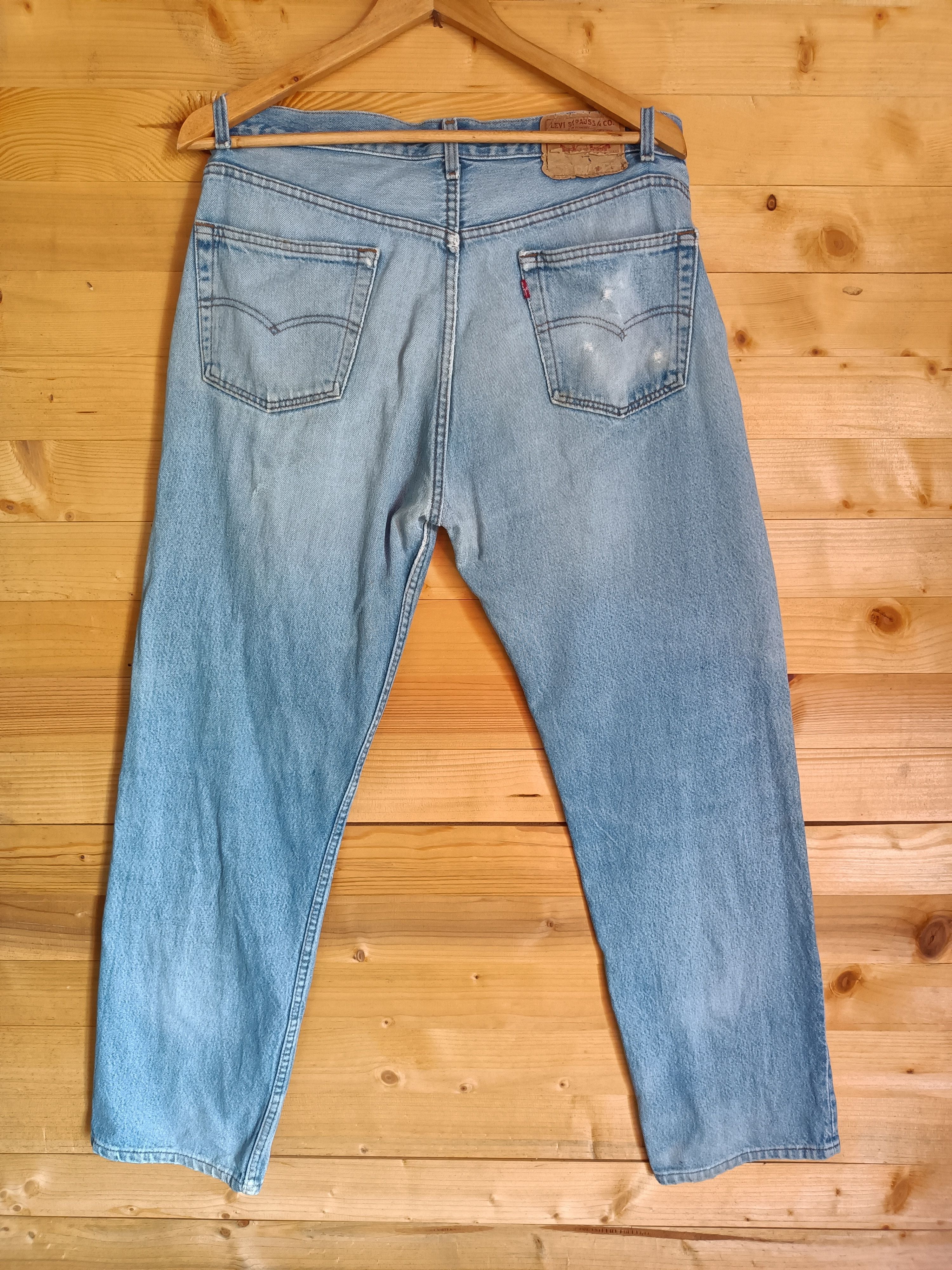 Levi's Offernow🔥Vintage Levis 501 Distressed Jeans Size US 34 / EU 50 - 4 Thumbnail