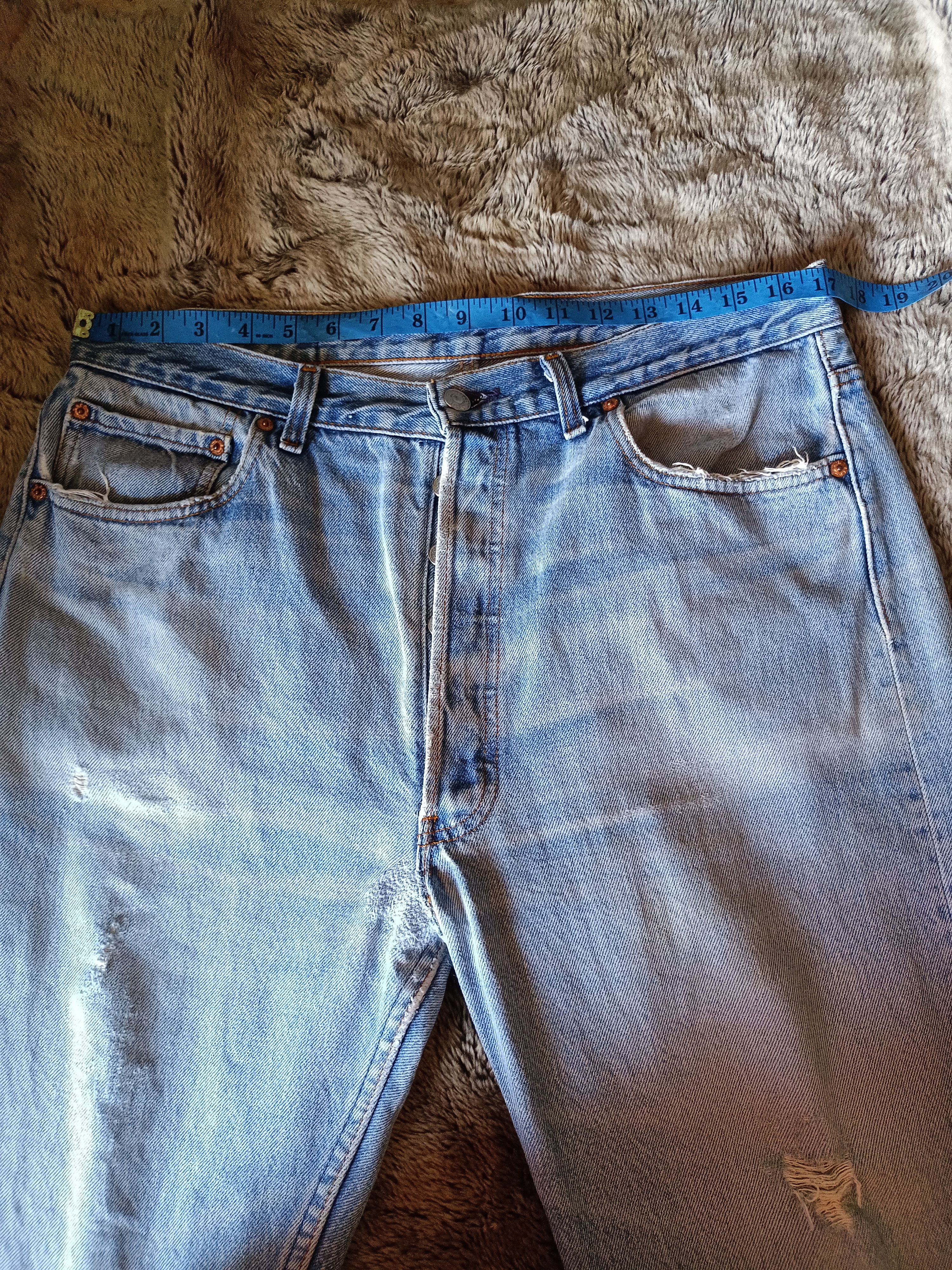 Levi's Offernow🔥Vintage Levis 501 Distressed Jeans Size US 34 / EU 50 - 13 Thumbnail