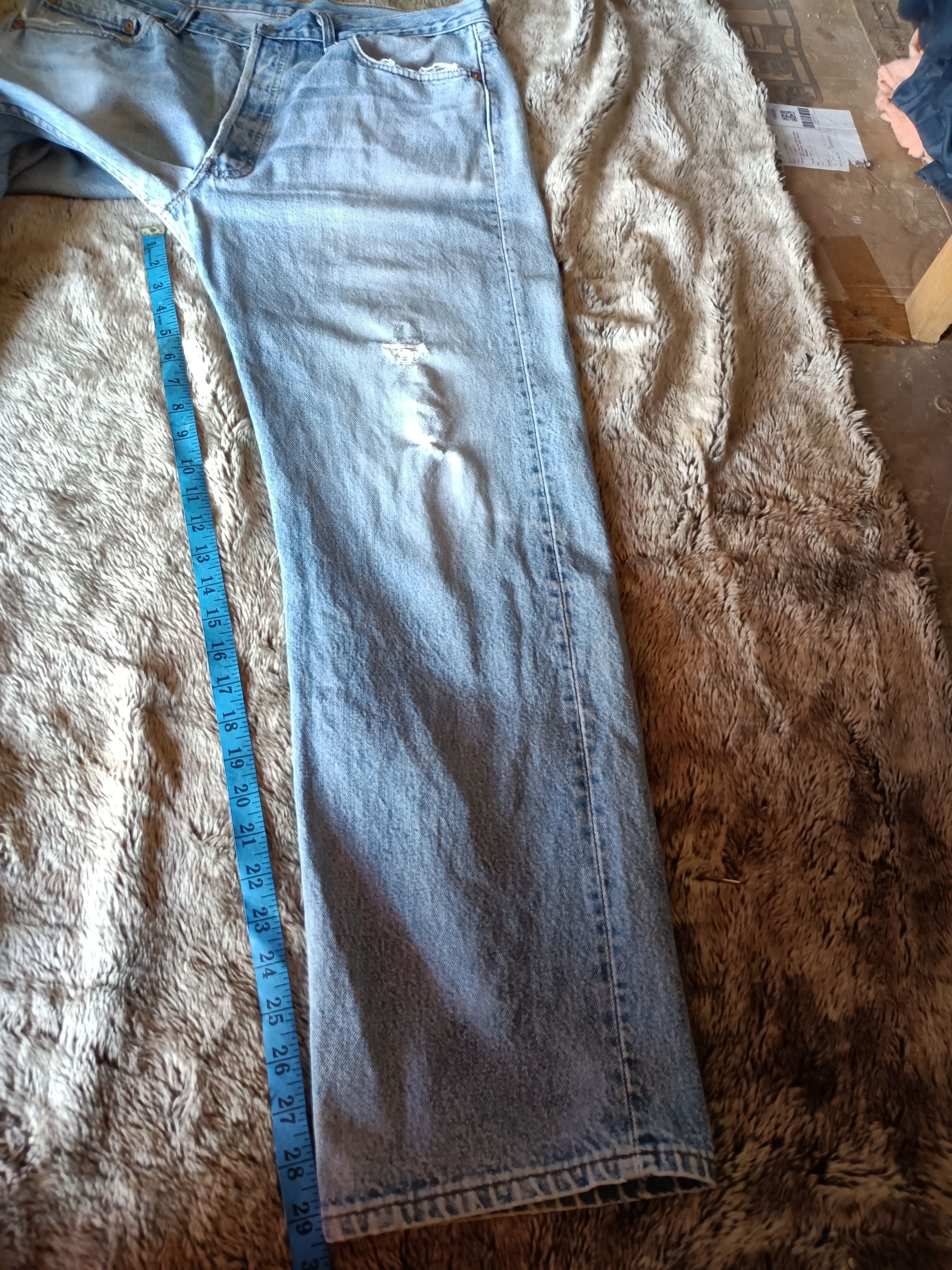 Levi's Offernow🔥Vintage Levis 501 Distressed Jeans Size US 34 / EU 50 - 15 Thumbnail
