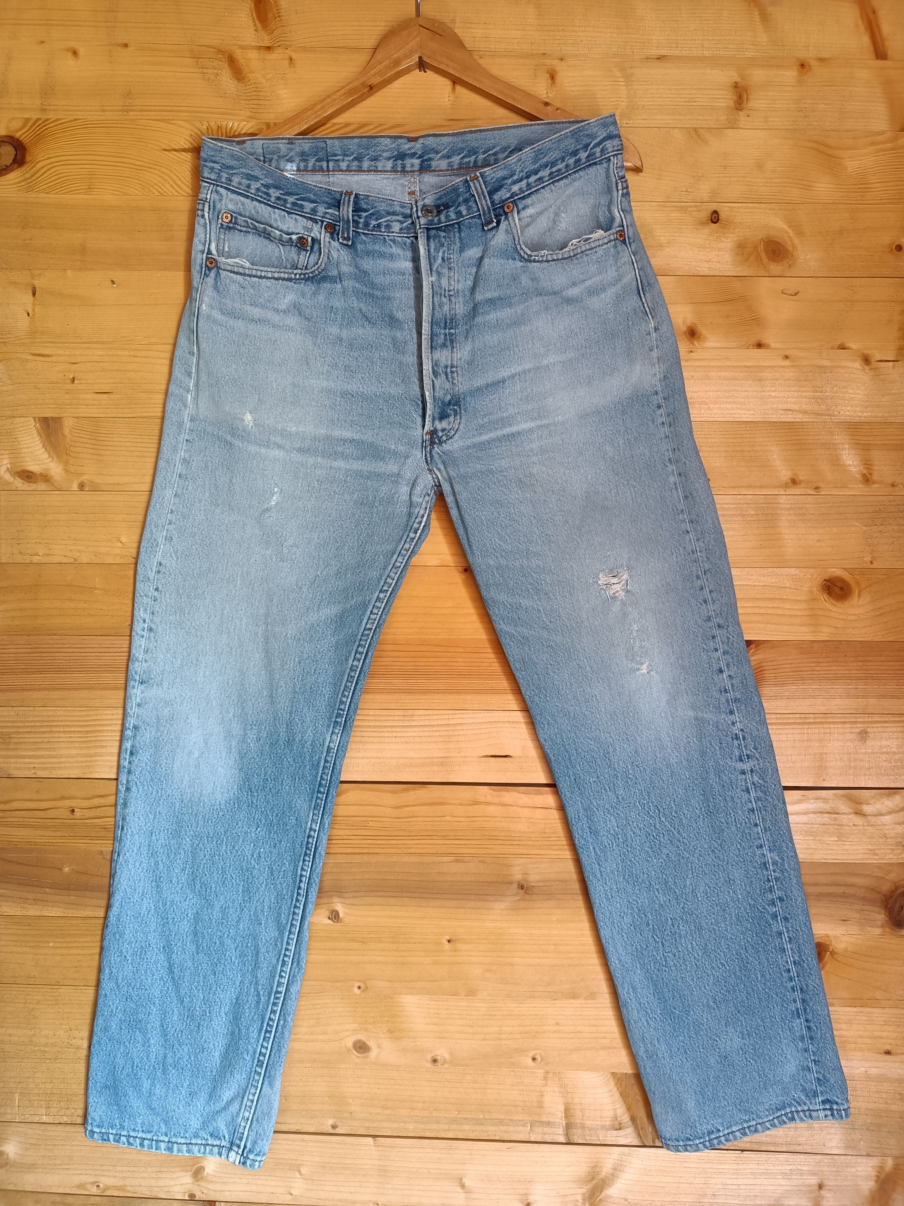 Levi's Offernow🔥Vintage Levis 501 Distressed Jeans Size US 34 / EU 50 - 1 Thumbnail