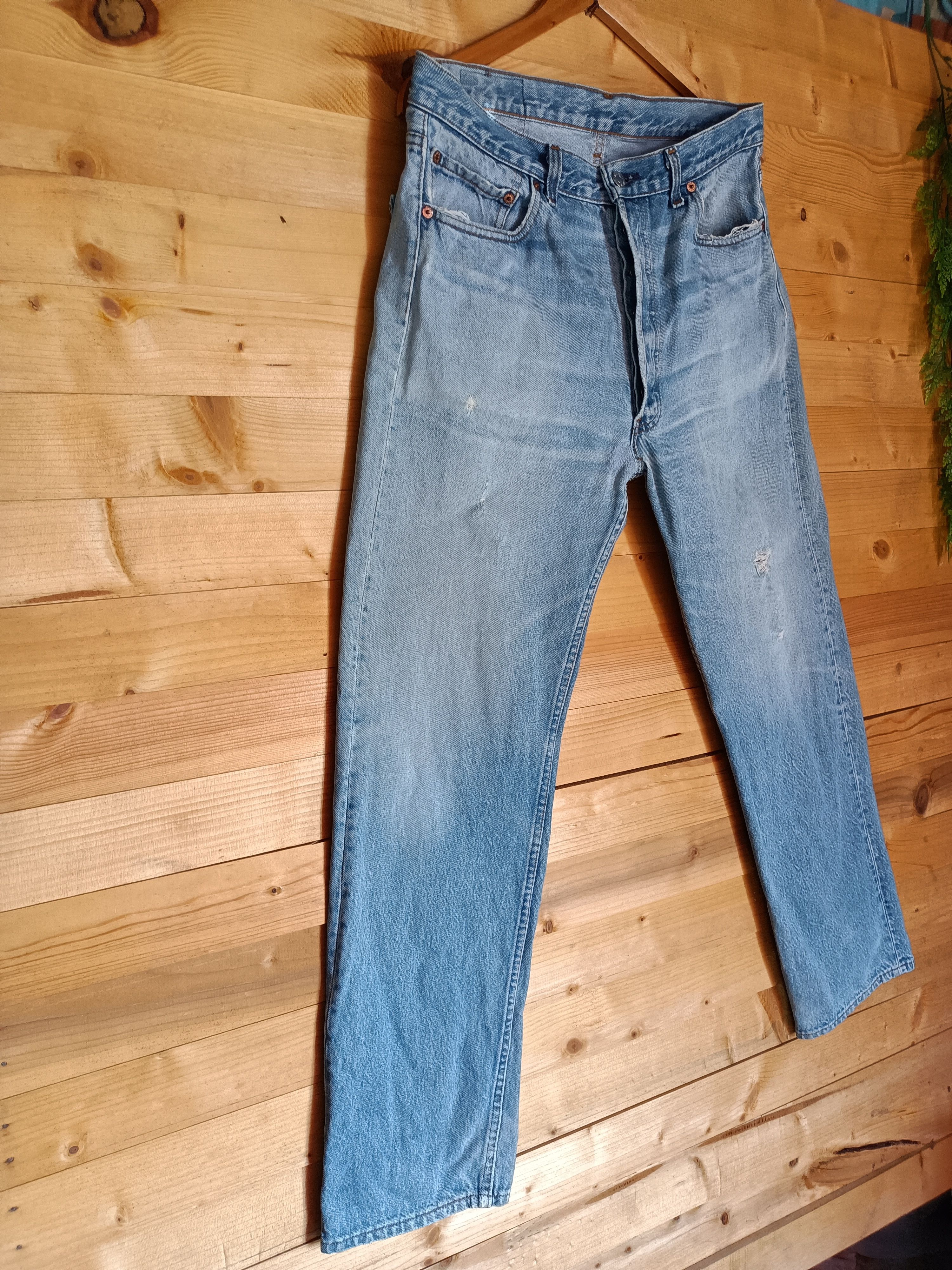 Levi's Offernow🔥Vintage Levis 501 Distressed Jeans Size US 34 / EU 50 - 2 Thumbnail