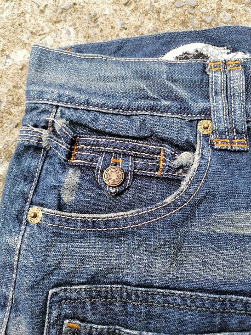 Japanese Brand Osaka Big Train Patchwork Denim Jeans Size US 31 - 5 Thumbnail