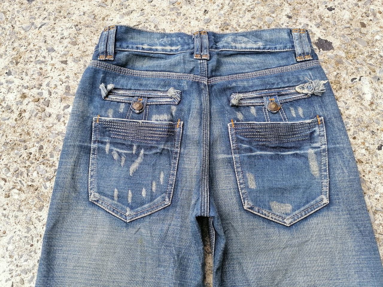 Japanese Brand Osaka Big Train Patchwork Denim Jeans Size US 31 - 4 Thumbnail