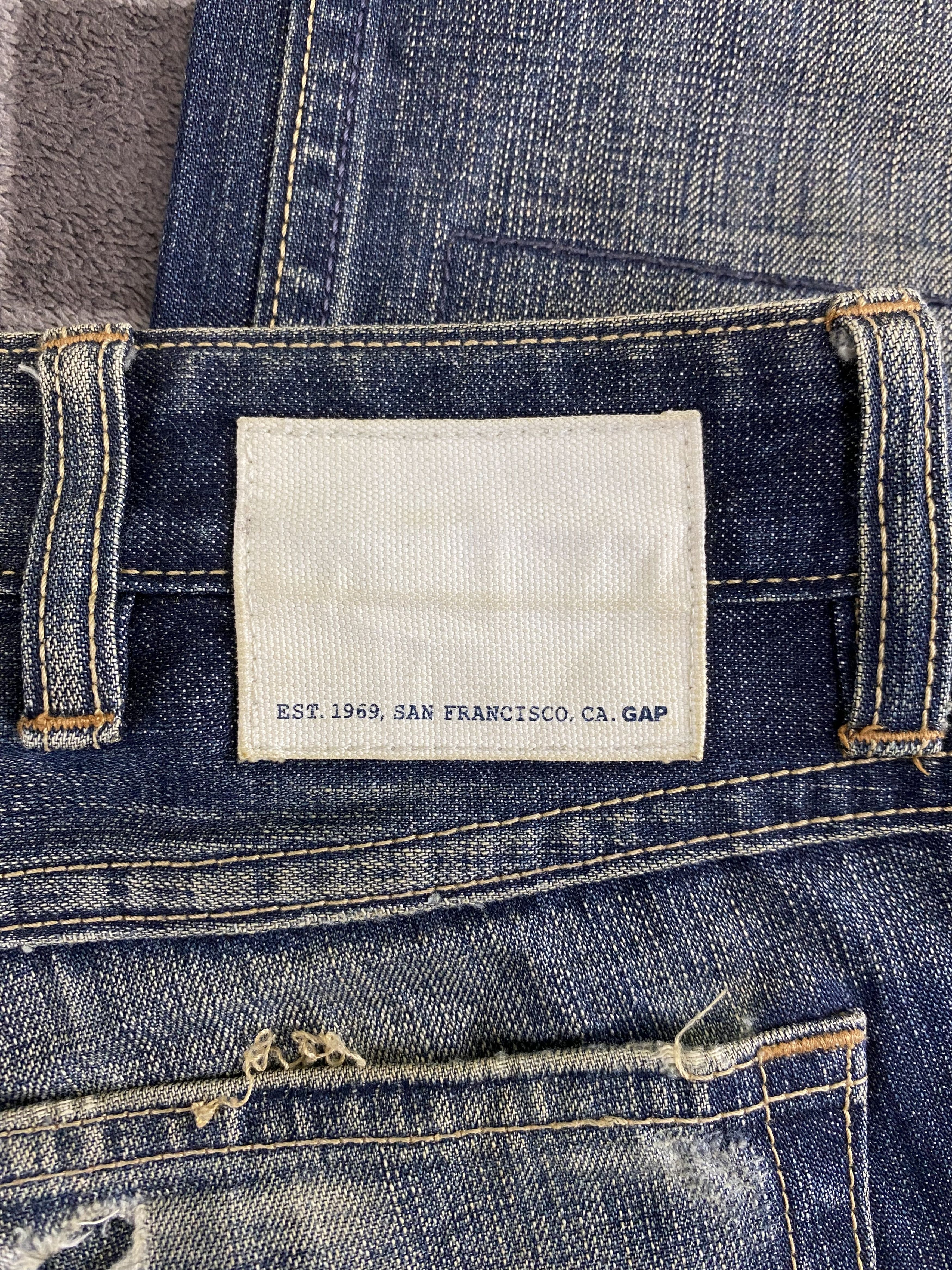 Gap Vintage Gap Distress Rusty Fade Blue Denim Jean Size US 31 - 5 Thumbnail
