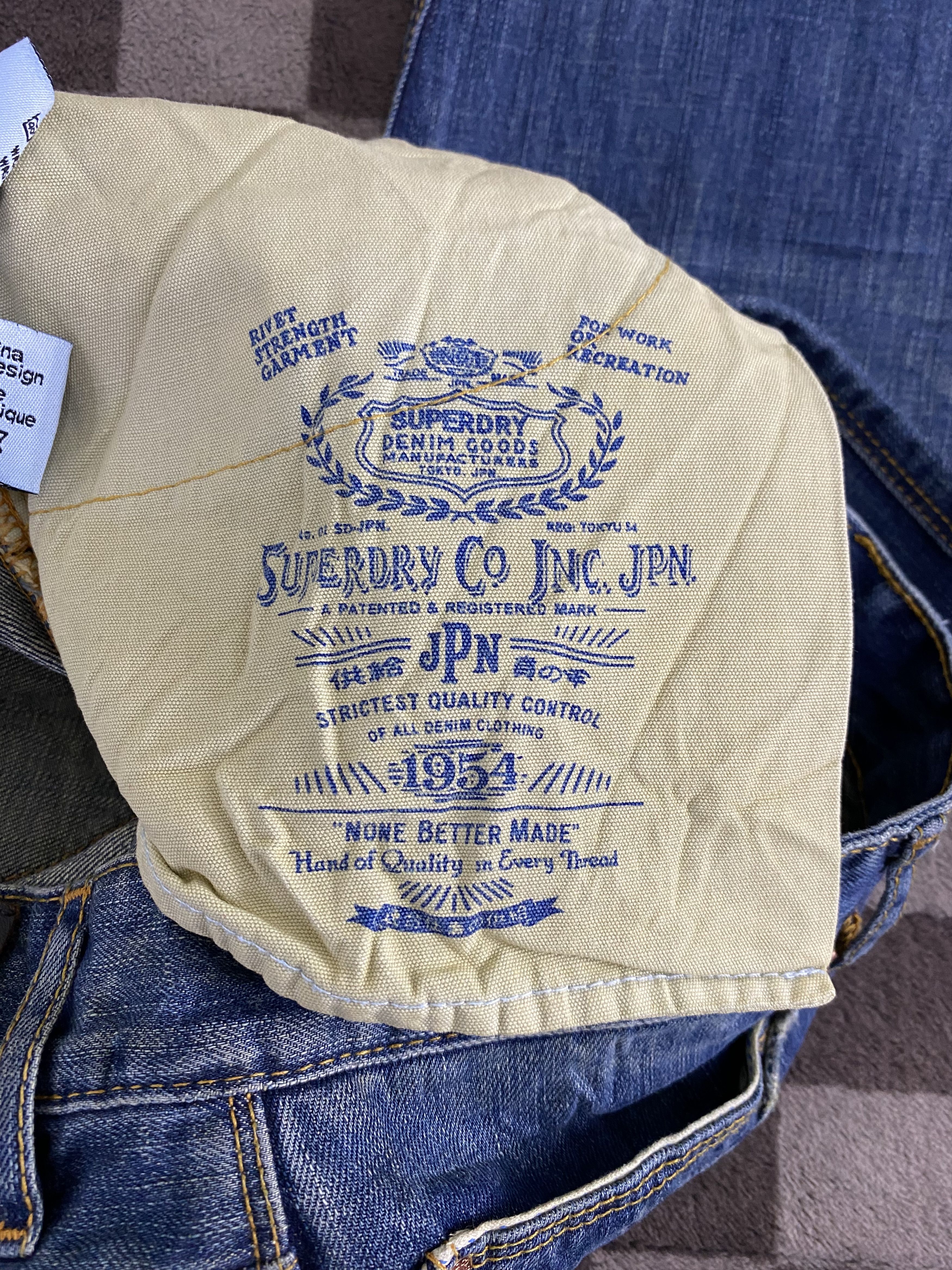 Superdry Japanese Brand Superdry Light Distress Fade Blue Denim Jean Size US 34 / EU 50 - 20 Thumbnail