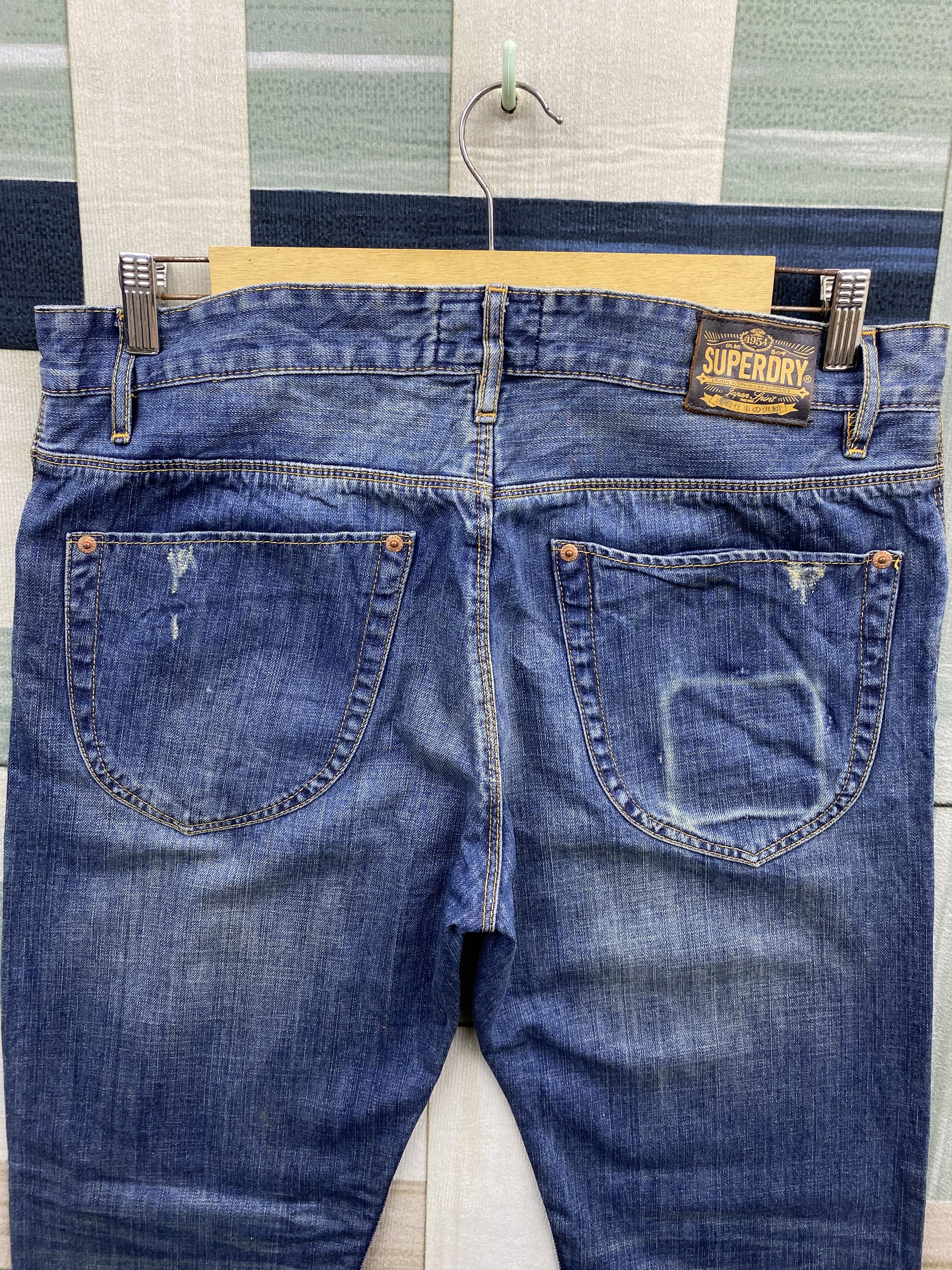Superdry Japanese Brand Superdry Light Distress Fade Blue Denim Jean Size US 34 / EU 50 - 4 Thumbnail