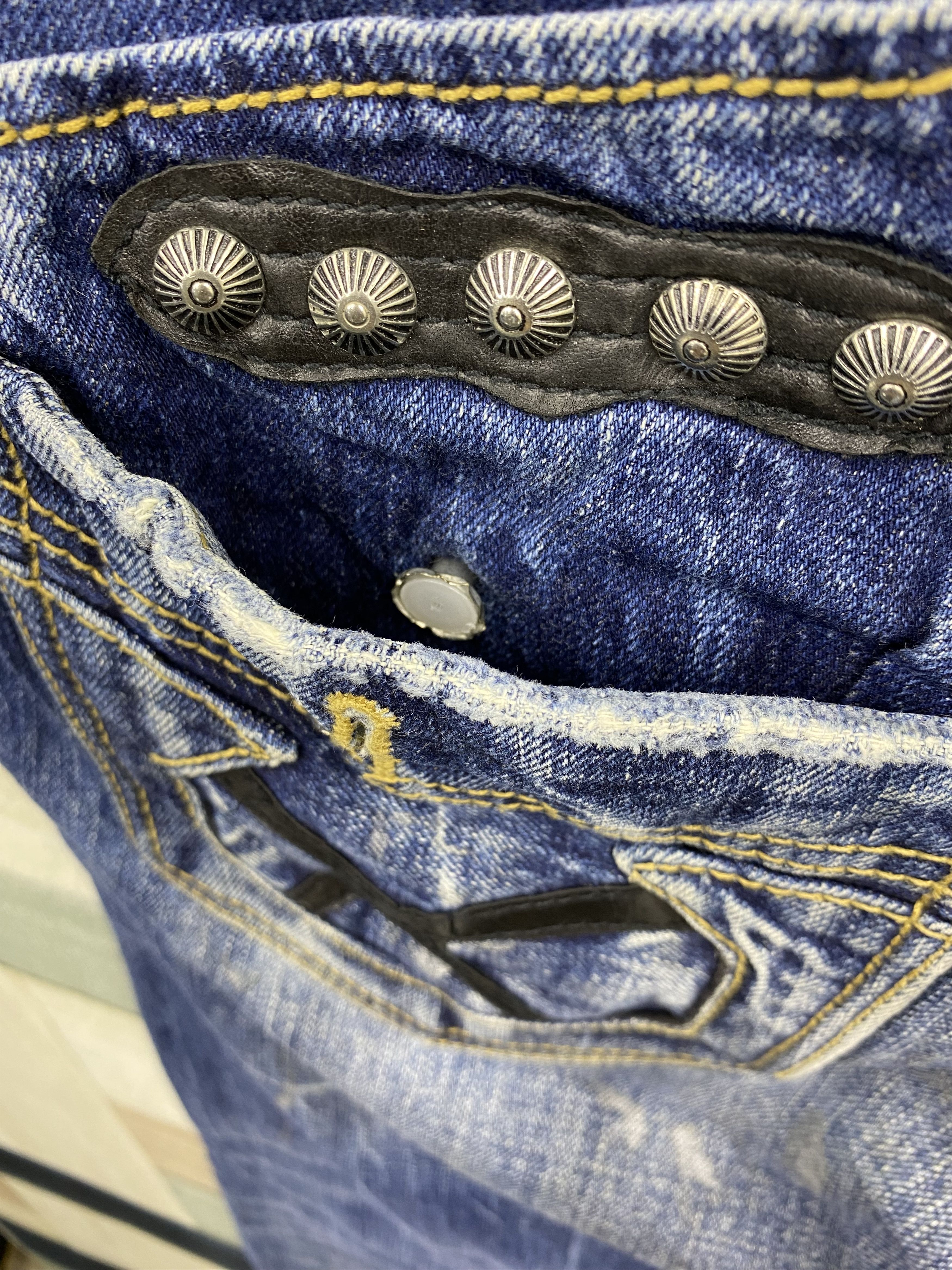 Japanese Brand Vintage Japanese Brand Trim co. Back Buckle Denim Jean Size US 32 / EU 48 - 16 Thumbnail