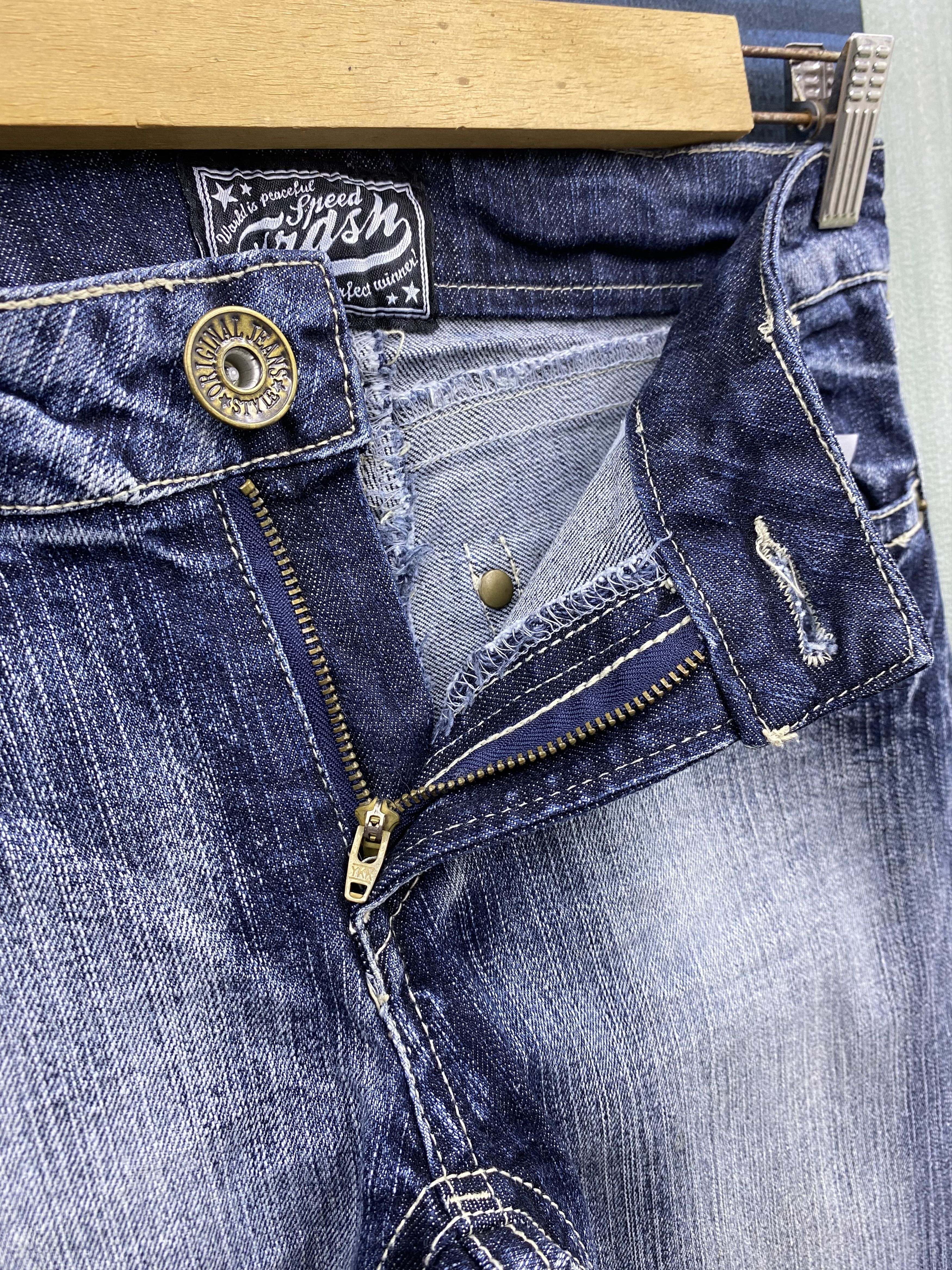 Japanese Brand × Vintage Japanese Brand Speed Thrash Skinny Faded Style Denim Jean Size 31" - 9 Thumbnail