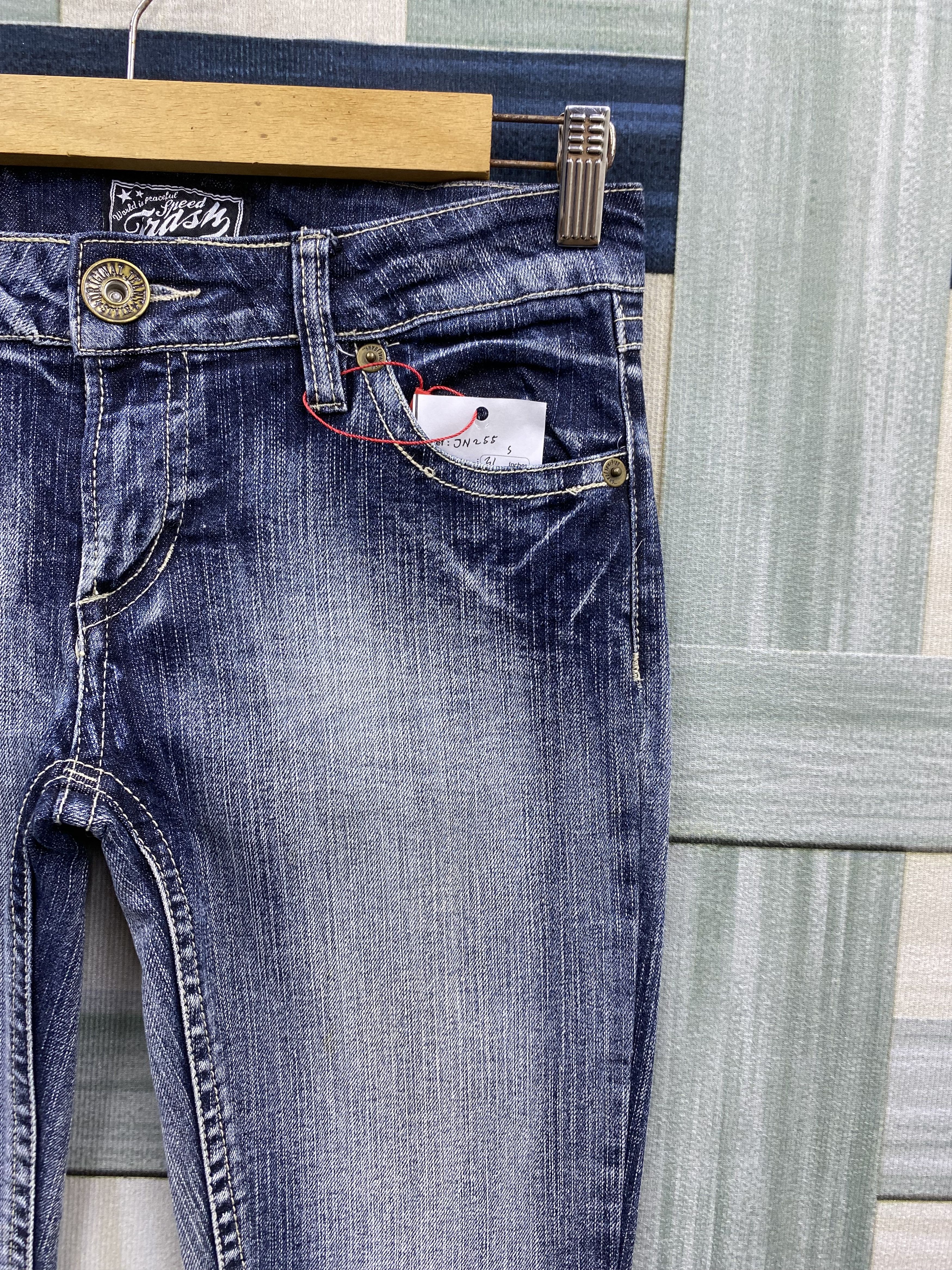 Japanese Brand × Vintage Japanese Brand Speed Thrash Skinny Faded Style Denim Jean Size 31" - 4 Thumbnail