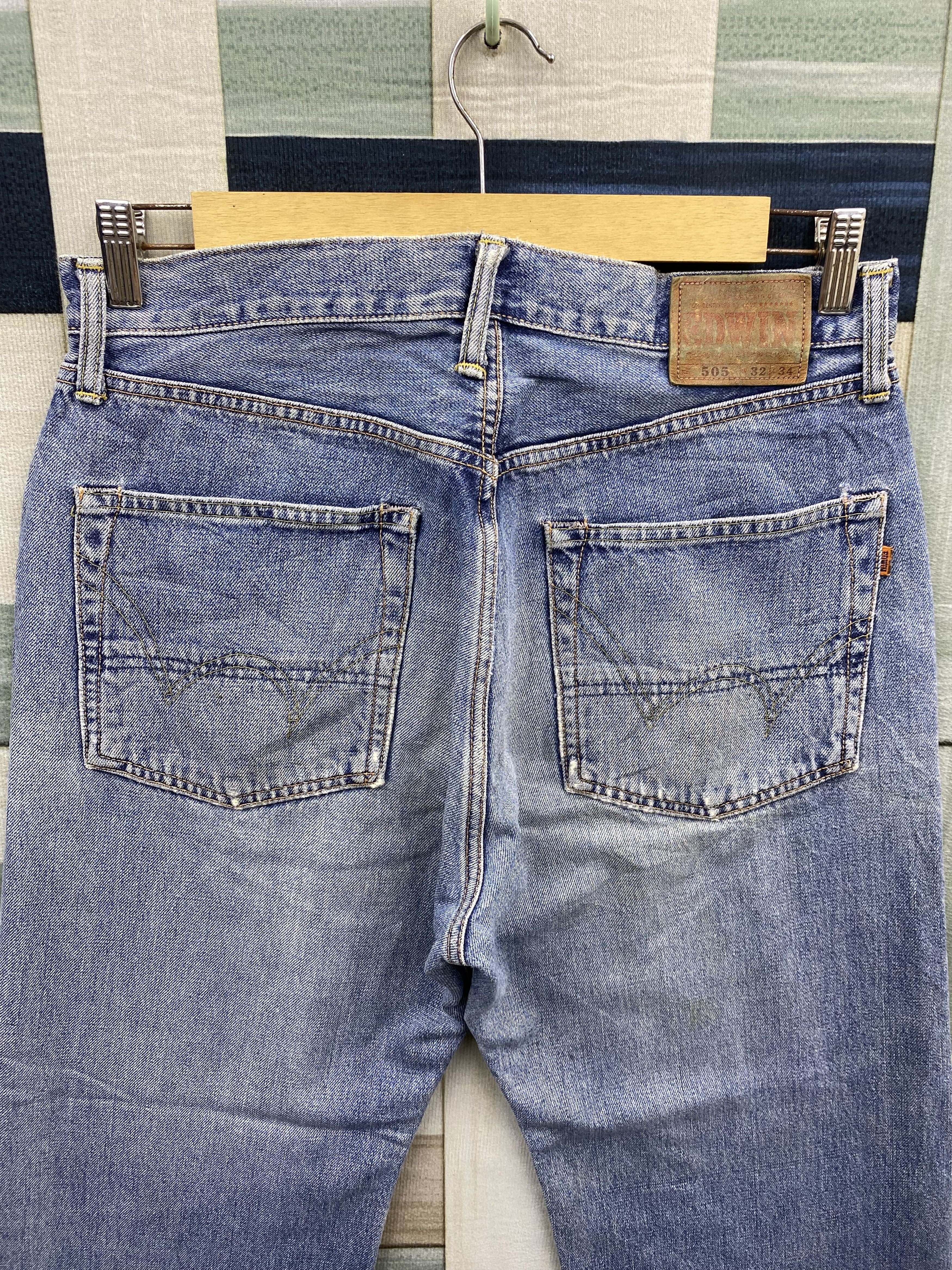 Edwin Vintage Edwin Selvedge Distress Denim Jean Size US 32 / EU 48 - 4 Thumbnail