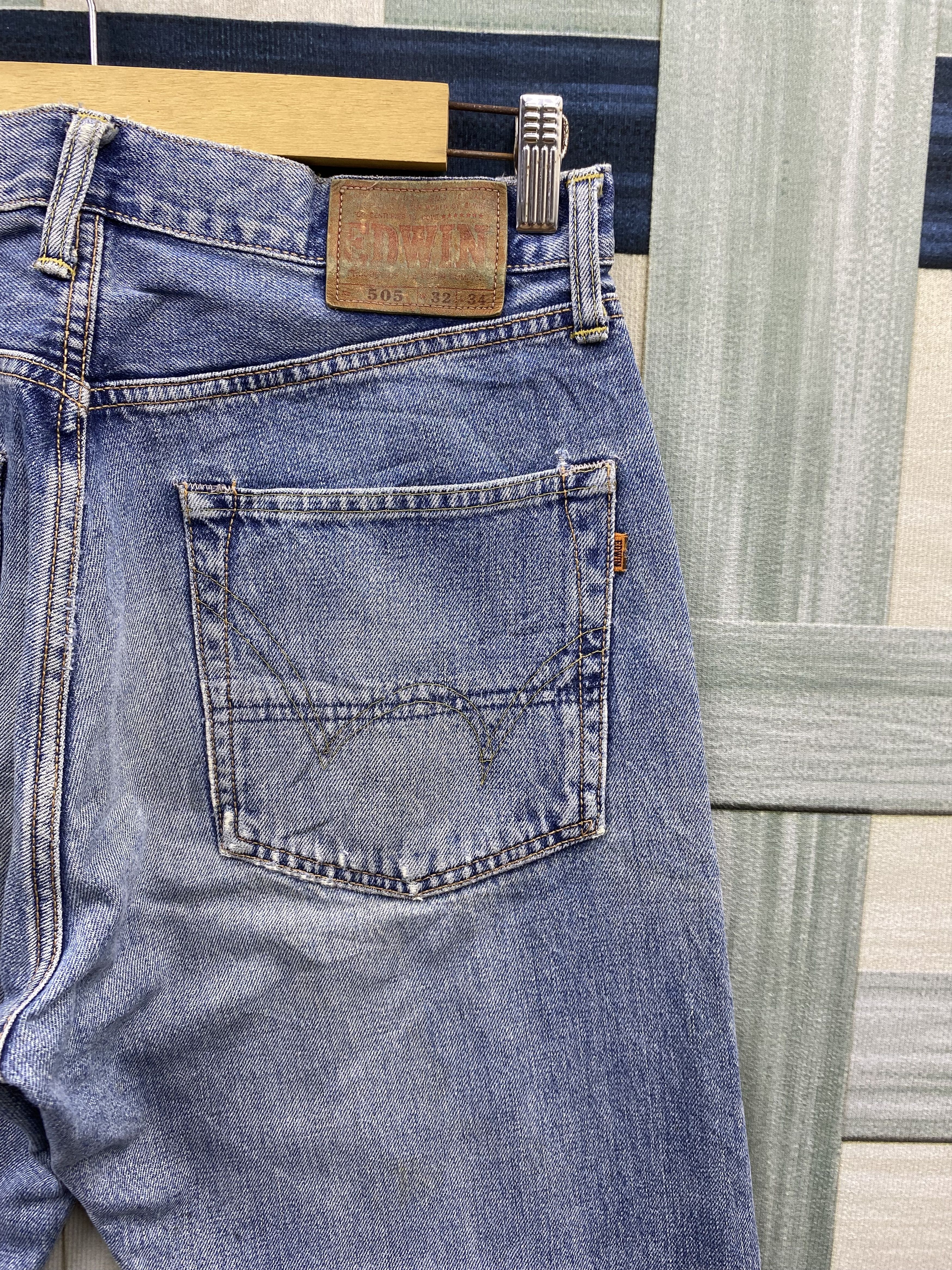 Edwin Vintage Edwin Selvedge Distress Denim Jean Size US 32 / EU 48 - 9 Thumbnail