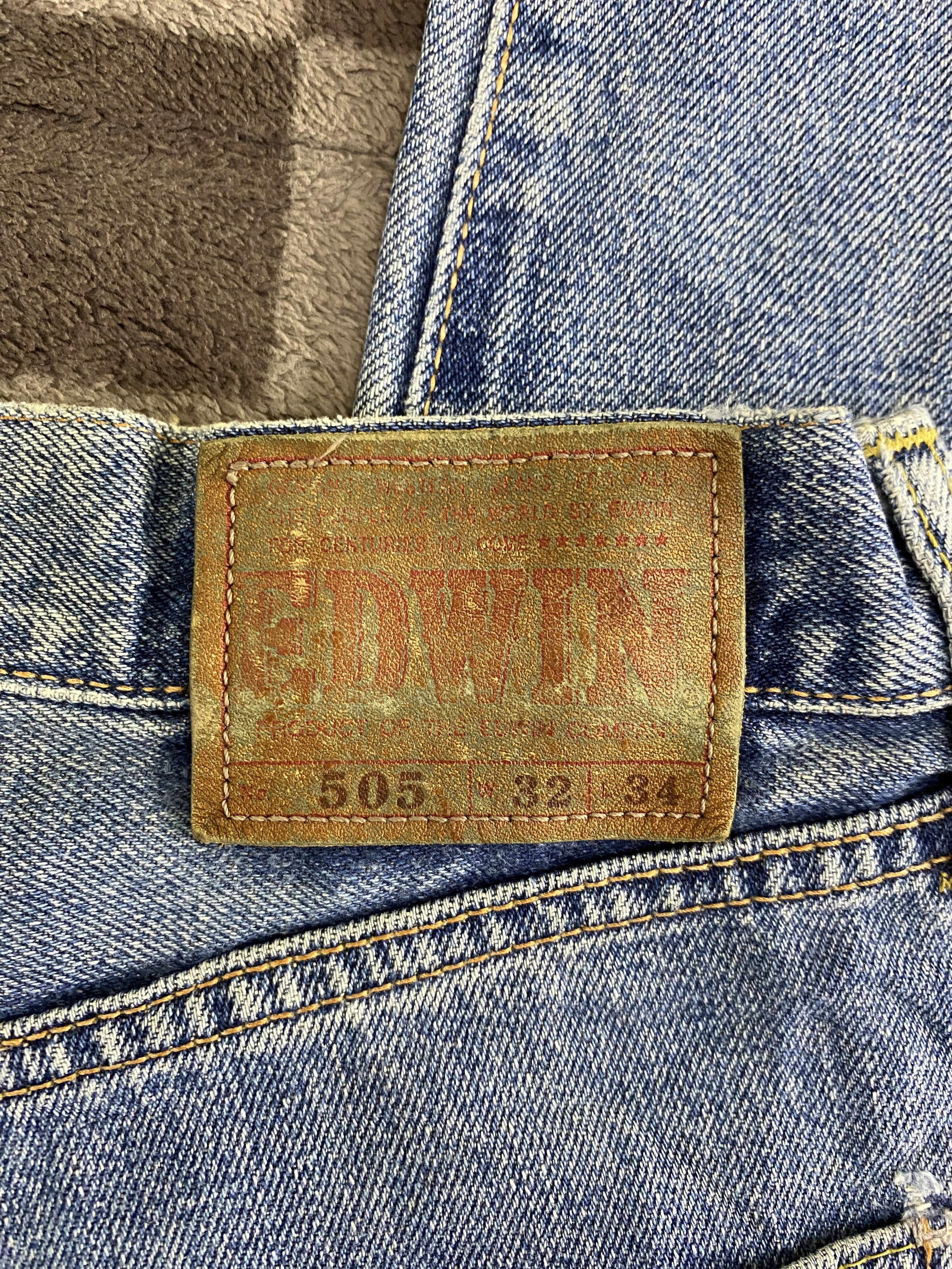 Edwin Vintage Edwin Selvedge Distress Denim Jean Size US 32 / EU 48 - 5 Thumbnail