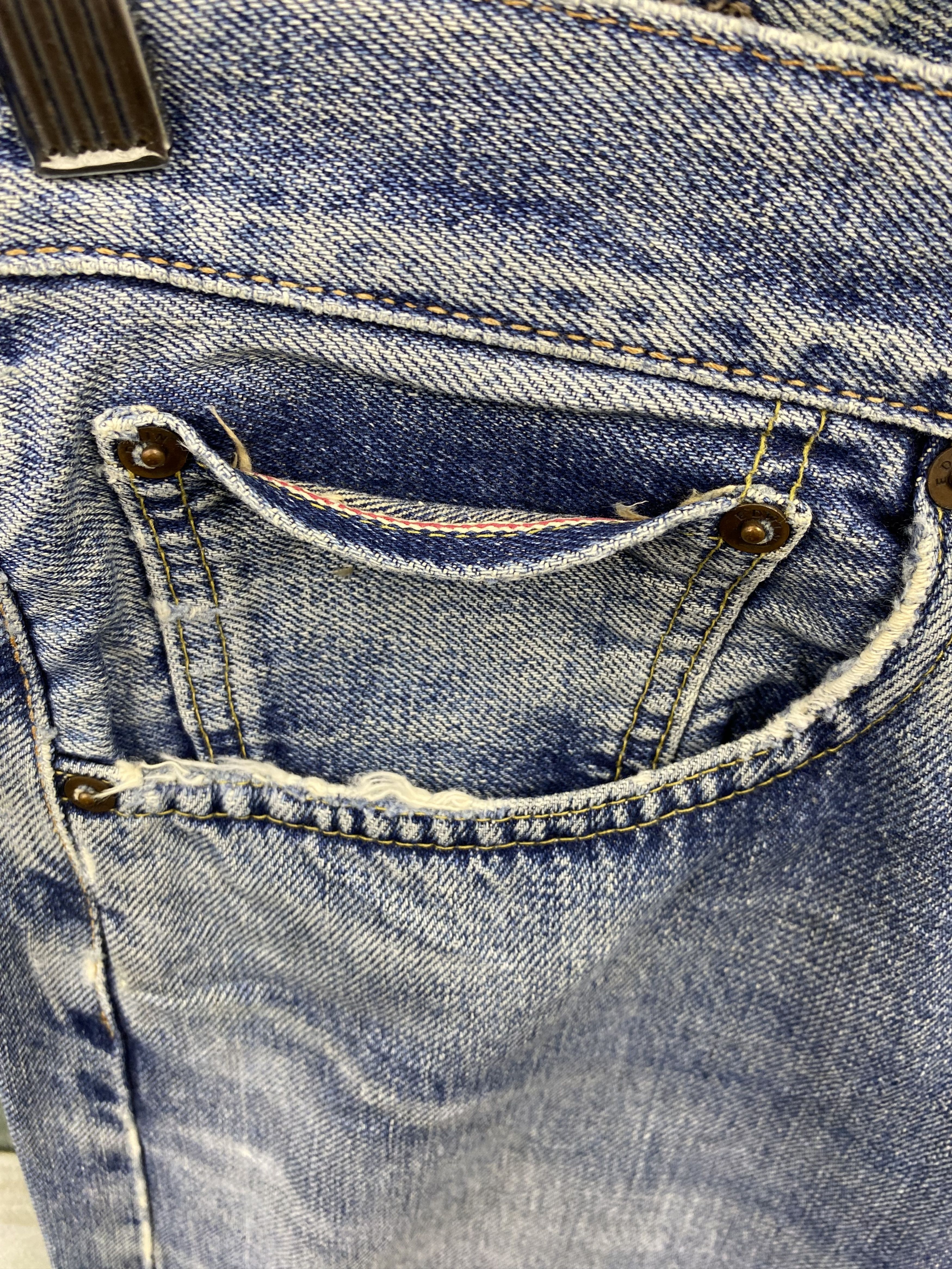Edwin Vintage Edwin Selvedge Distress Denim Jean Size US 32 / EU 48 - 17 Thumbnail