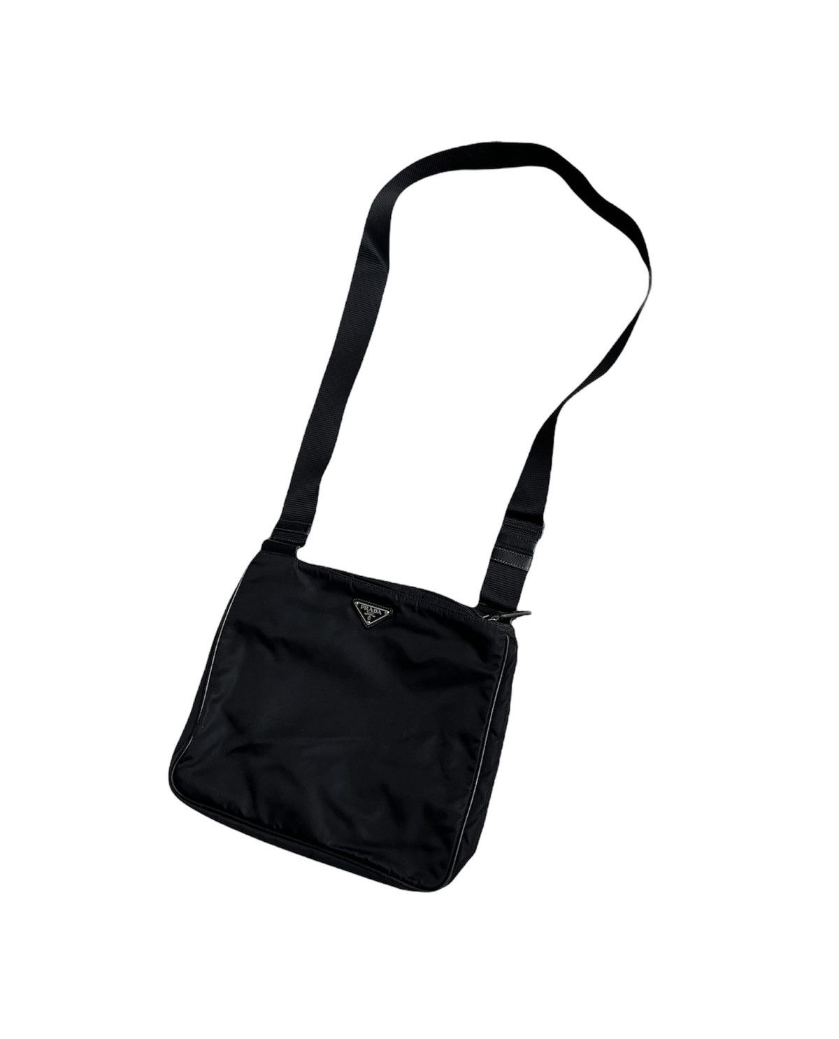 image of 900€ Prada Tessuto Nylon Crossbody Bag/Prada Nylon Waist Bag in Black, Men's