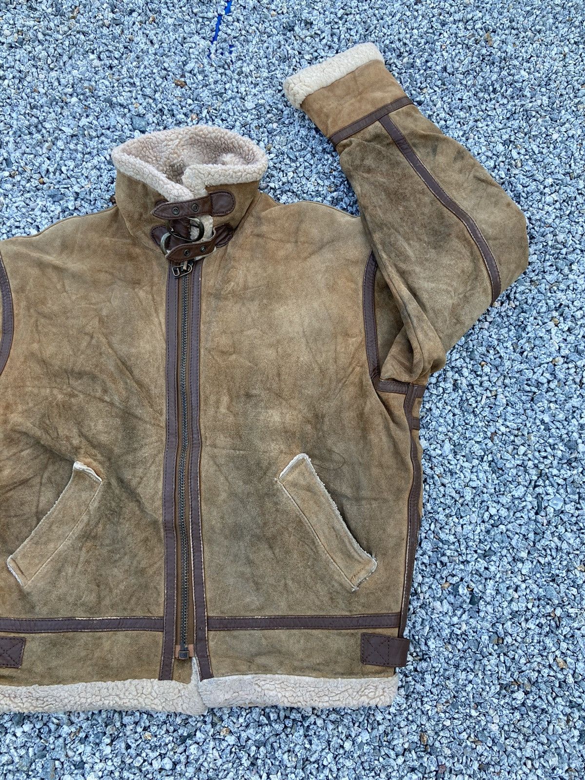 Genuine Leather × Japanese Brand United Worker Shearling Jacket Size US L / EU 52-54 / 3 - 4 Thumbnail