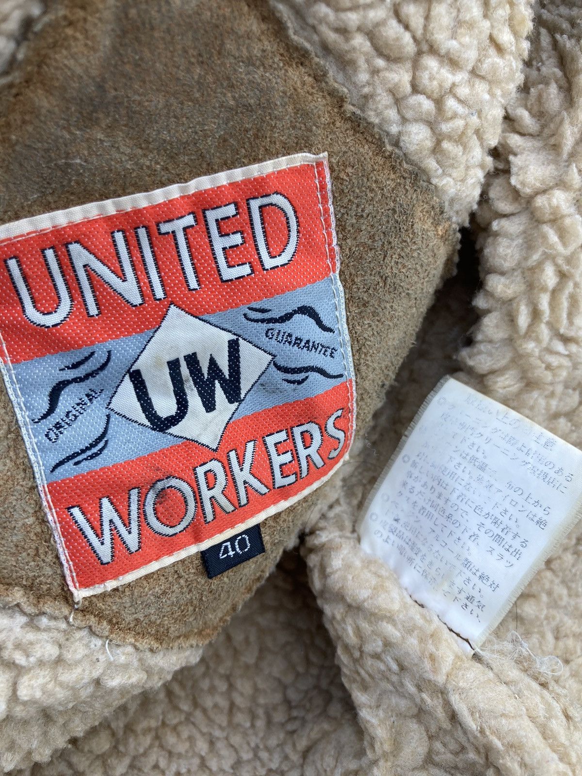 Genuine Leather × Japanese Brand United Worker Shearling Jacket Size US L / EU 52-54 / 3 - 8 Thumbnail