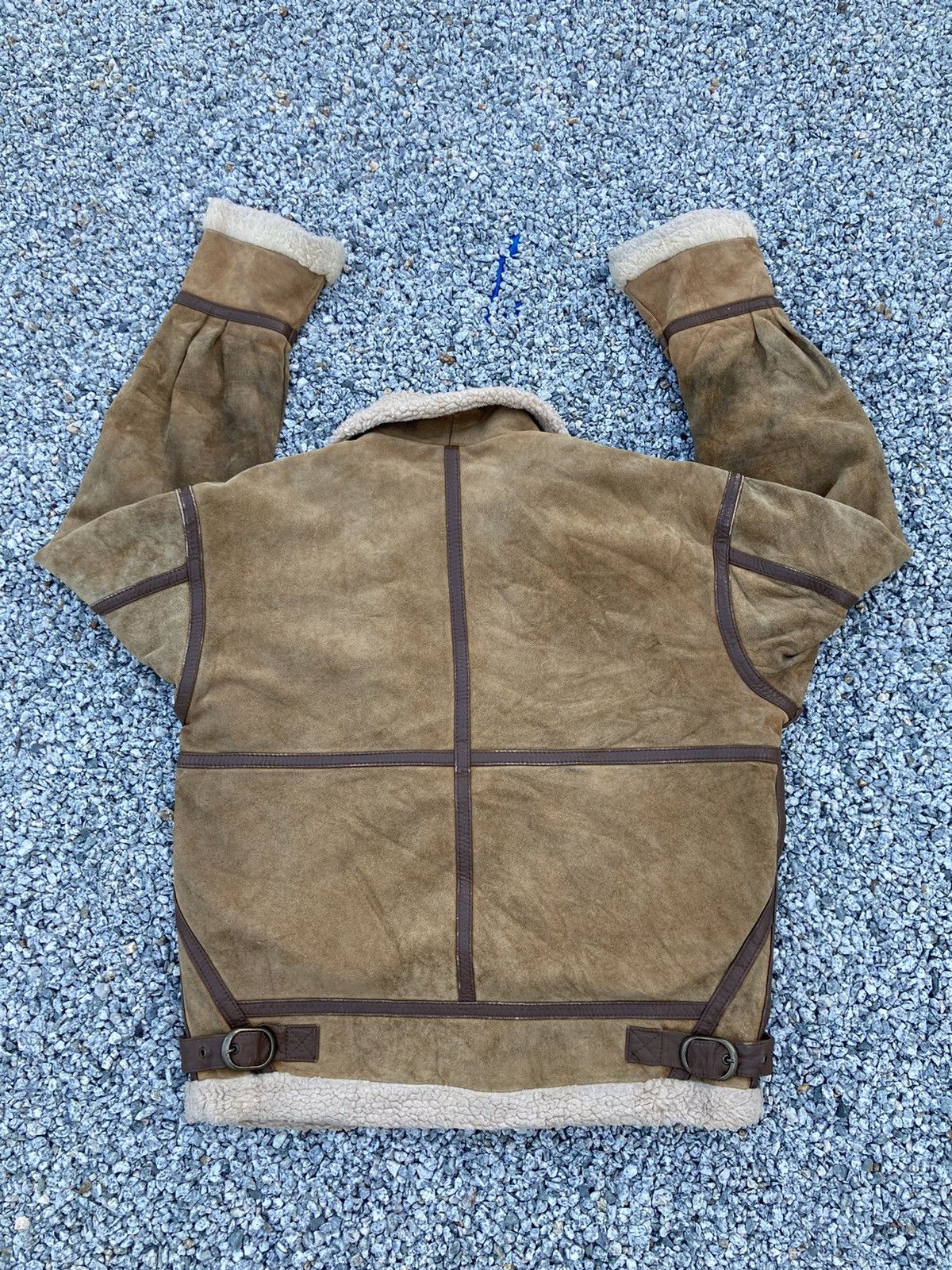 Genuine Leather × Japanese Brand United Worker Shearling Jacket Size US L / EU 52-54 / 3 - 3 Thumbnail