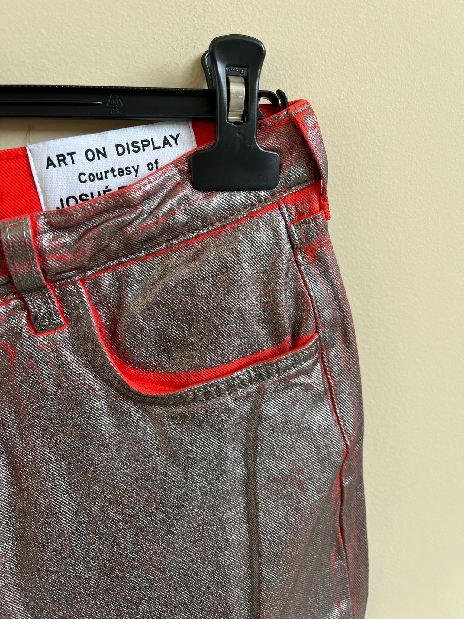 Gallery Dept. Silver & Red Metallic Flare Denim Size US 32 / EU 48 - 10 Thumbnail