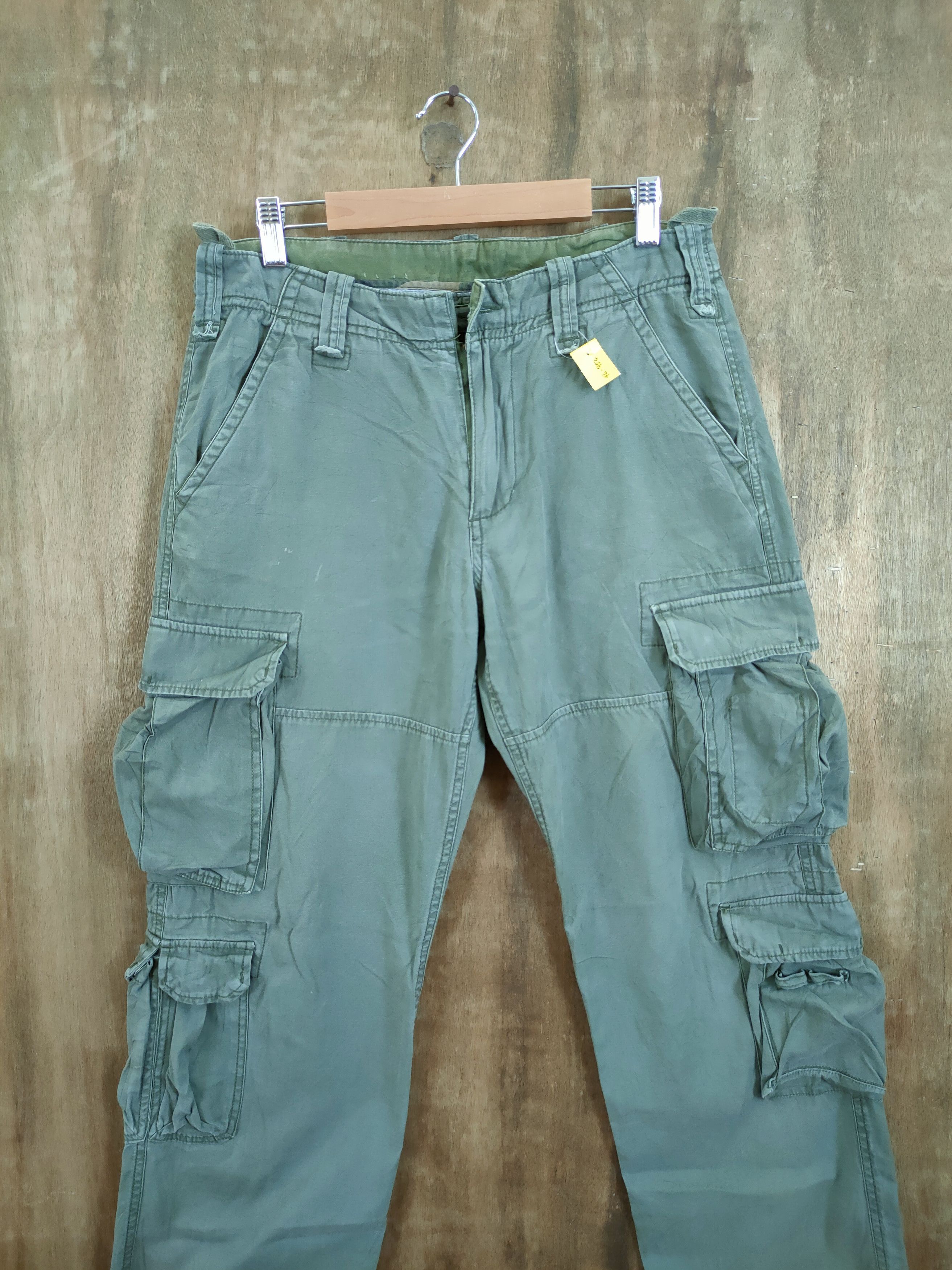 Japanese Brand D Surplus green utility multipocket cargo pants #46-954 Size US 30 / EU 46 - 4 Thumbnail