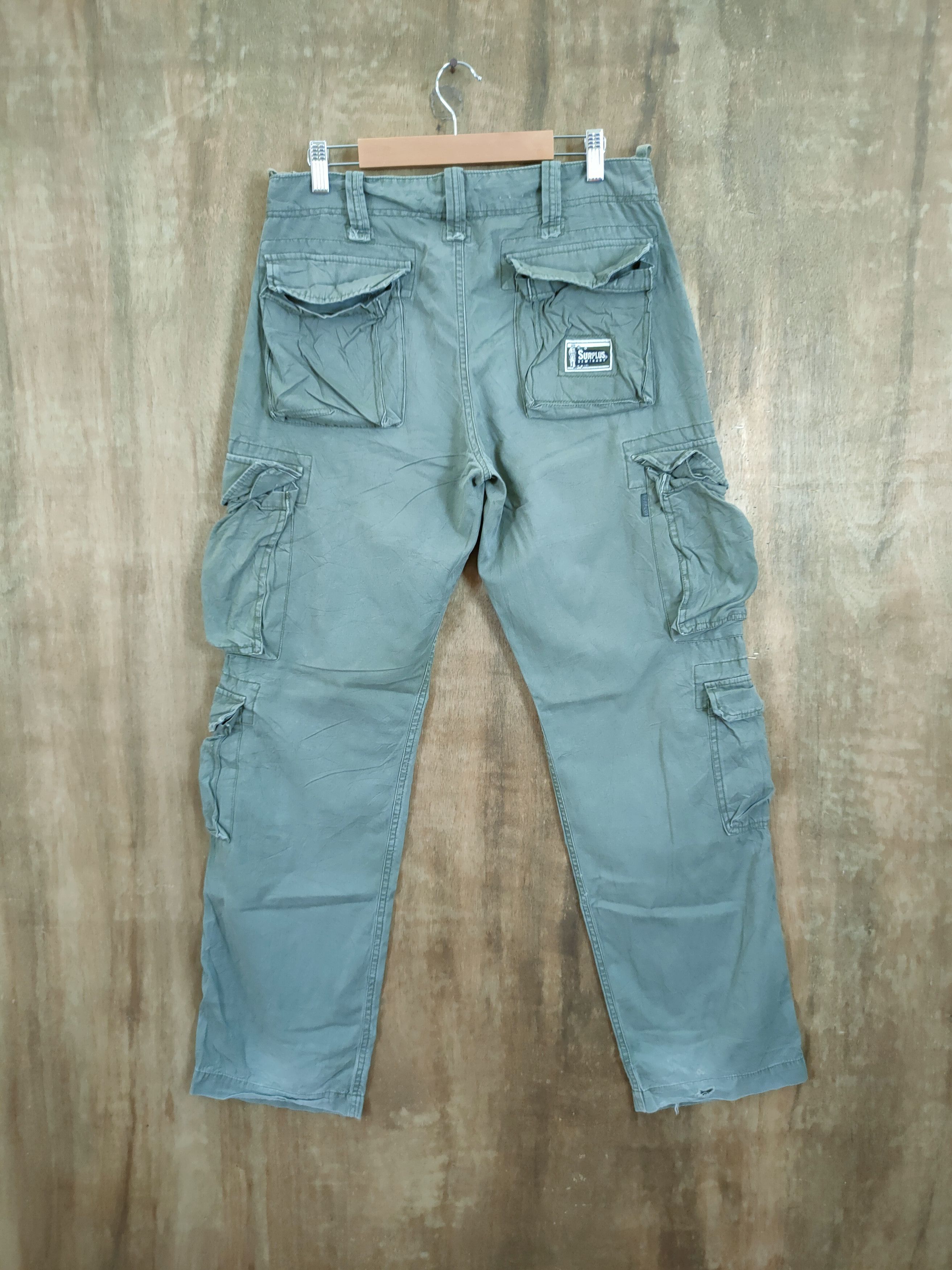 Japanese Brand D Surplus green utility multipocket cargo pants #46-954 Size US 30 / EU 46 - 7 Thumbnail