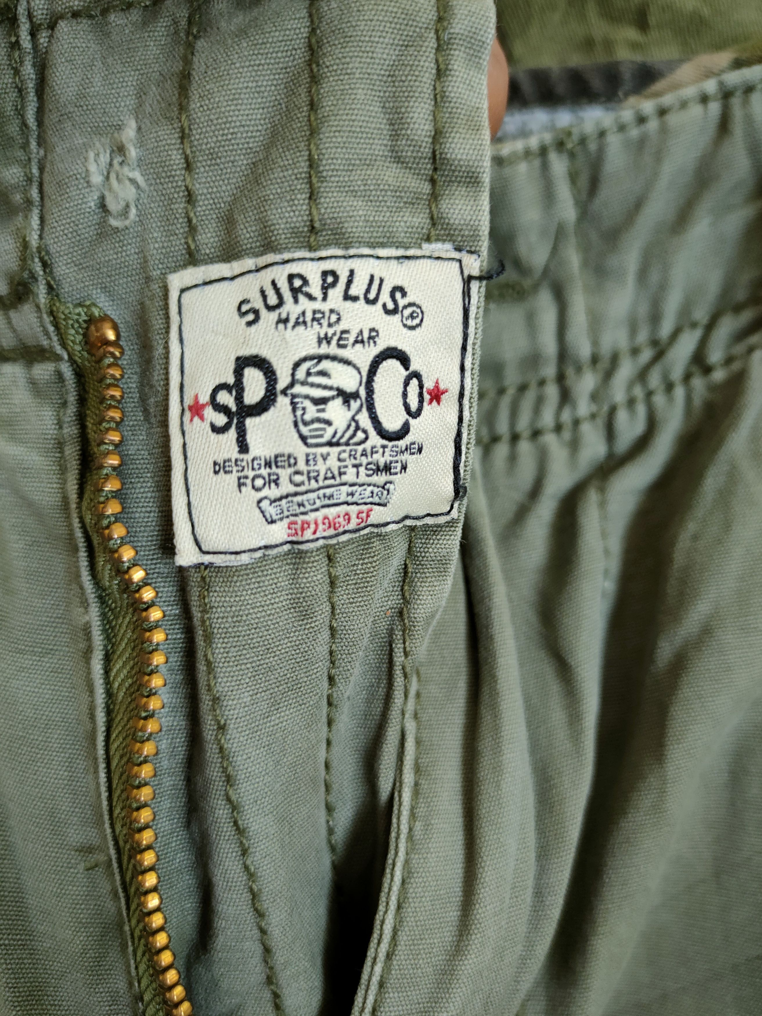 Japanese Brand D Surplus green utility multipocket cargo pants #46-954 Size US 30 / EU 46 - 6 Thumbnail